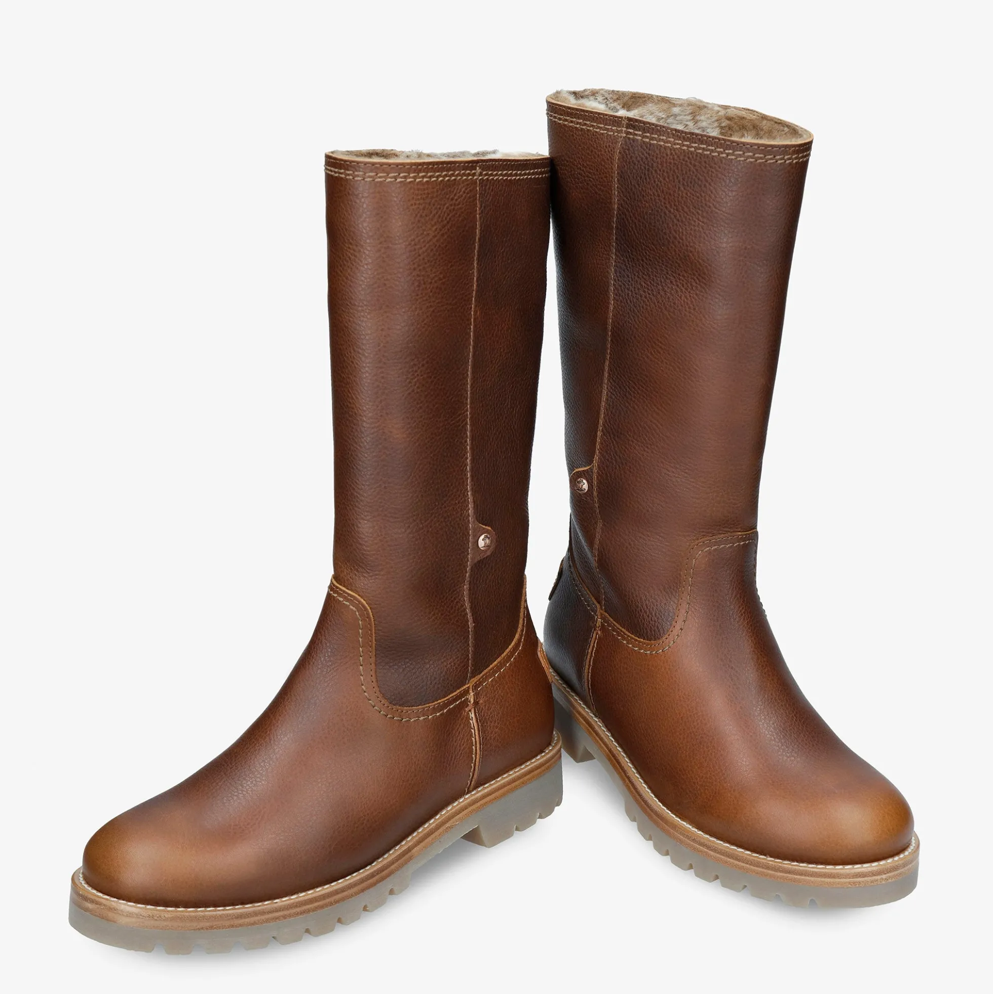 Bambina Botas de piel con forro interior de pelo.