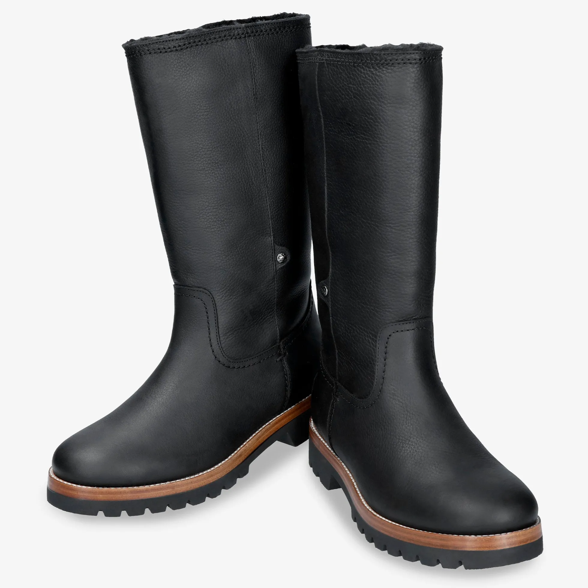 Bambina Botas de piel con forro interior de pelo.
