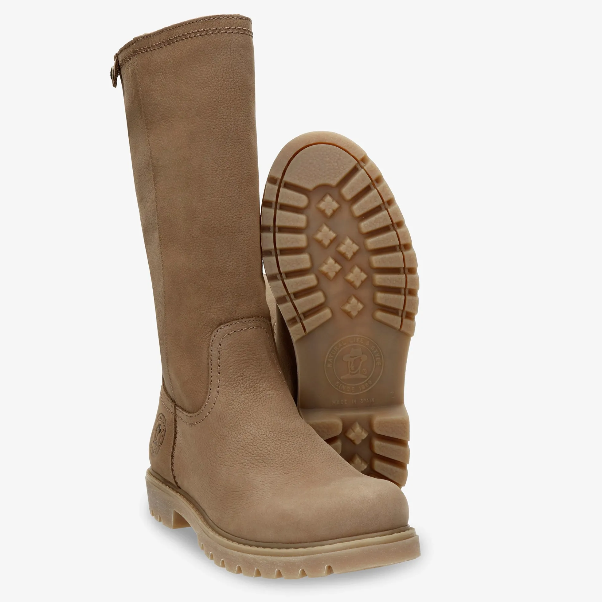 Bambina Botas de piel con forro interior de pelo.