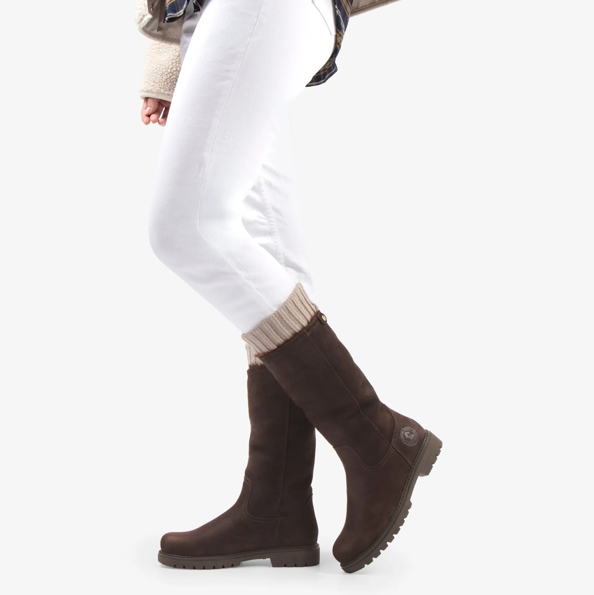 Bambina Botas de piel con forro interior de pelo.