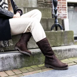 Bambina Botas de piel con forro interior de pelo.