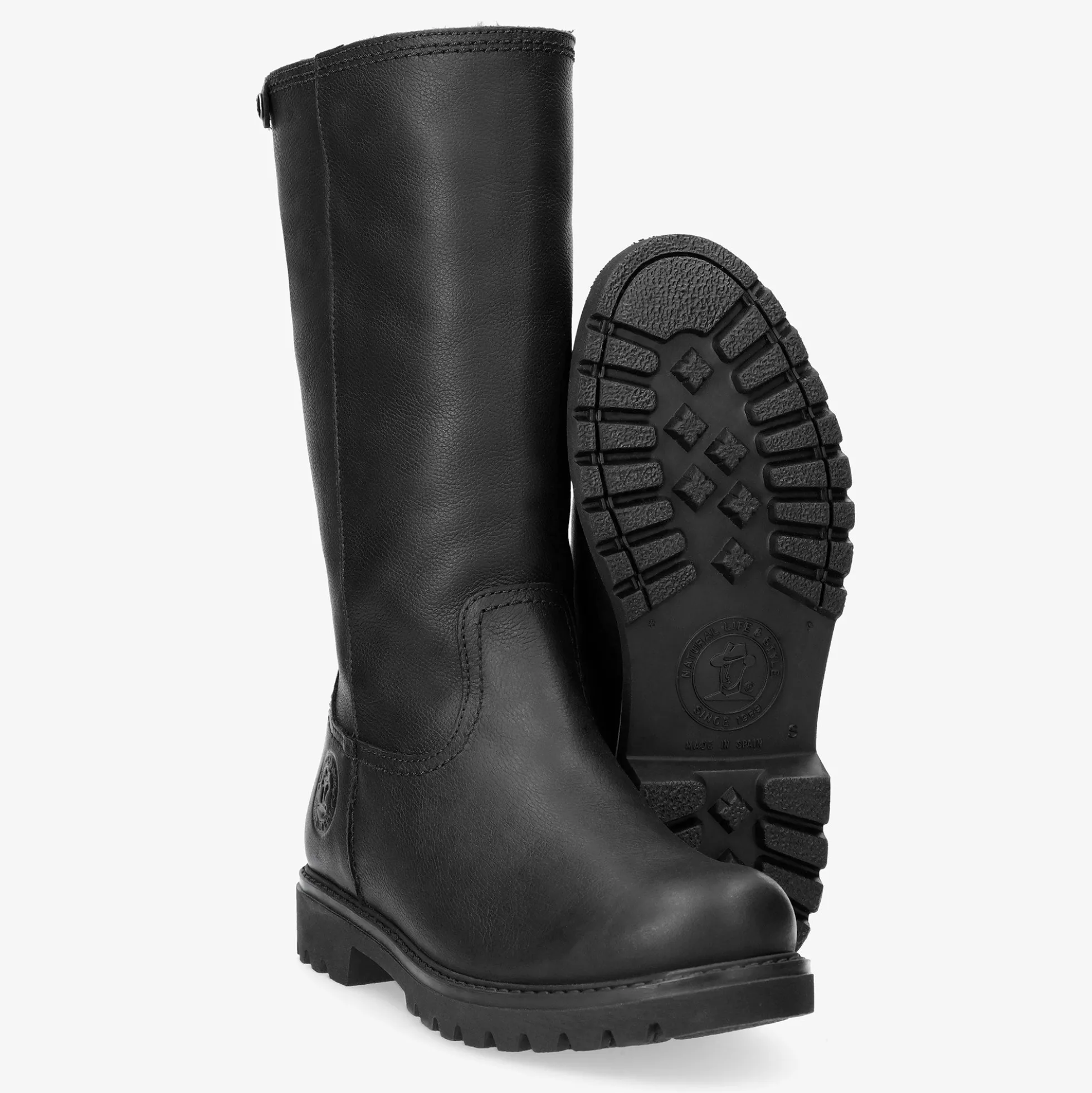 Bambina Botas de piel con forro interior de pelo.