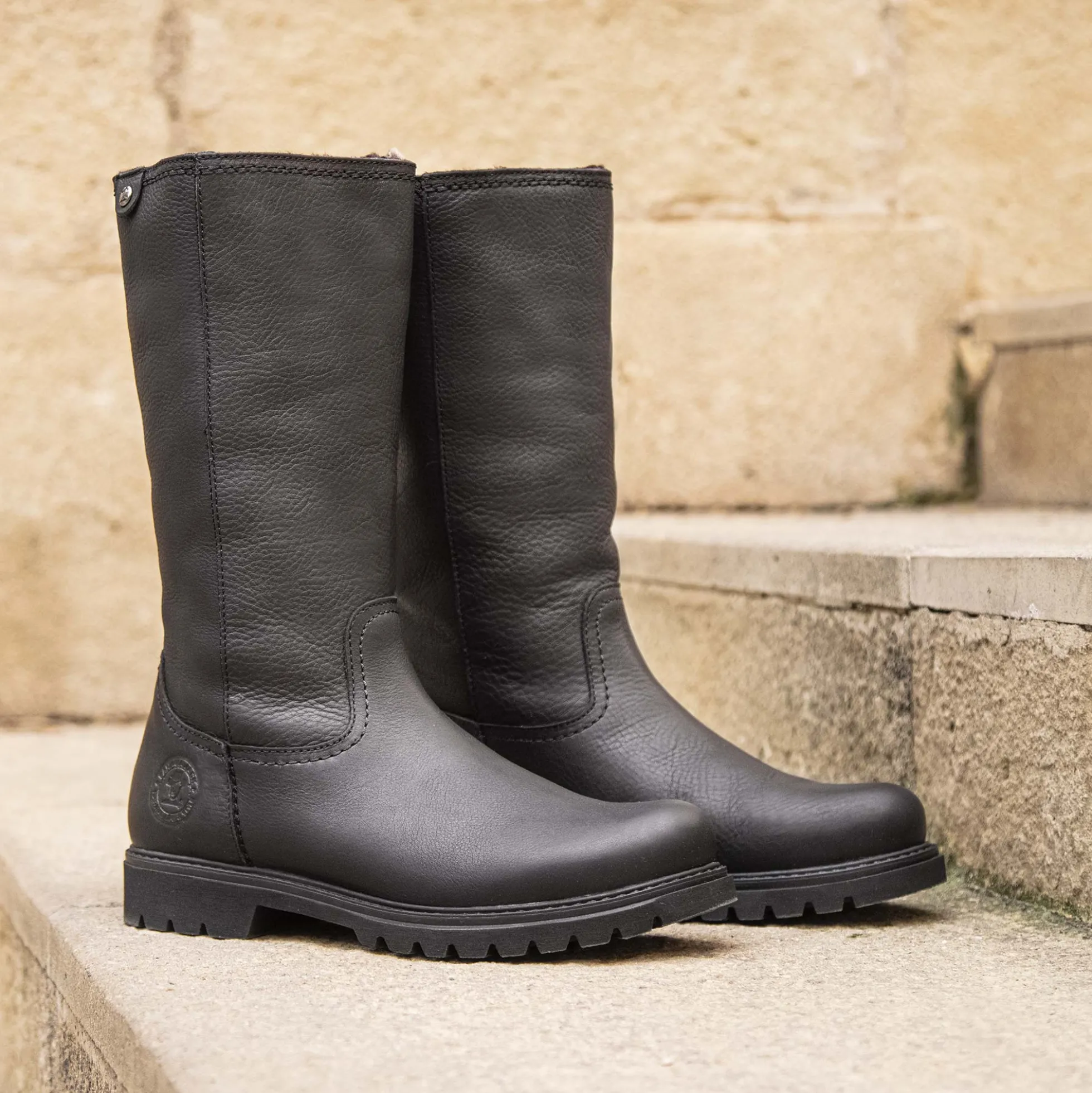 Bambina Botas de piel con forro interior de pelo.