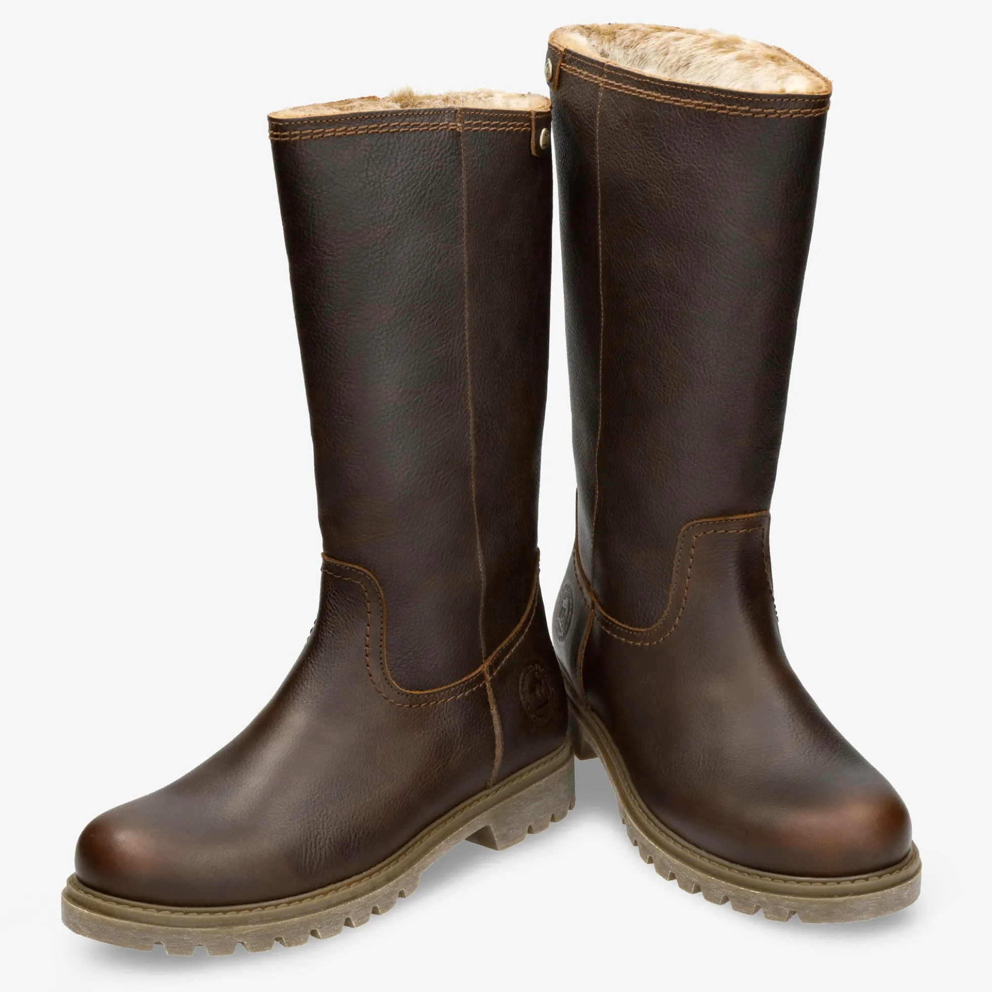 Bambina Botas de piel con forro interior de pelo.
