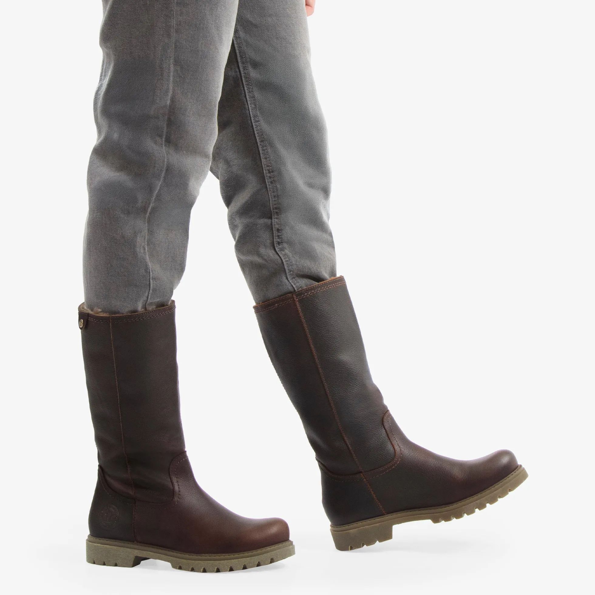 Bambina Botas de piel con forro interior de pelo.