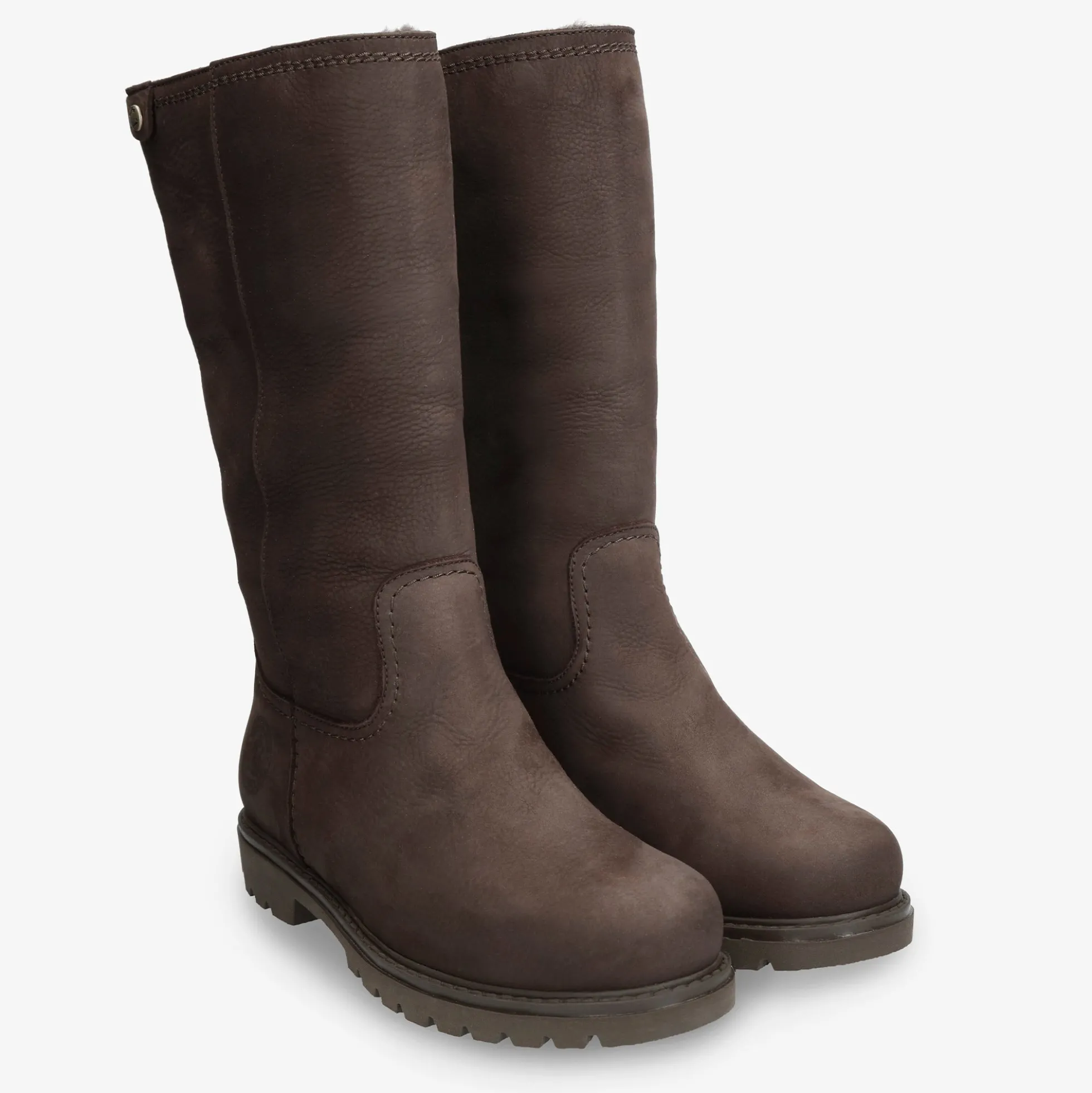 Bambina Igloo Botas de piel con forro interior de pelo natural.