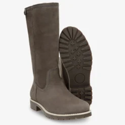 Bambina Igloo Botas de piel con forro interior de pelo natural.