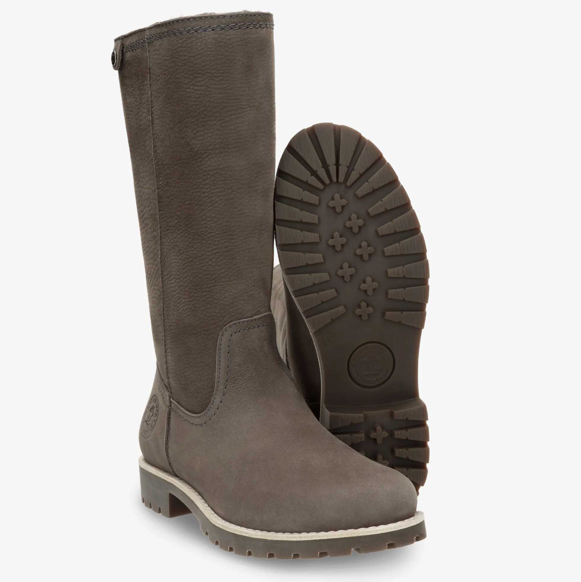 Bambina Igloo Botas de piel con forro interior de pelo natural.