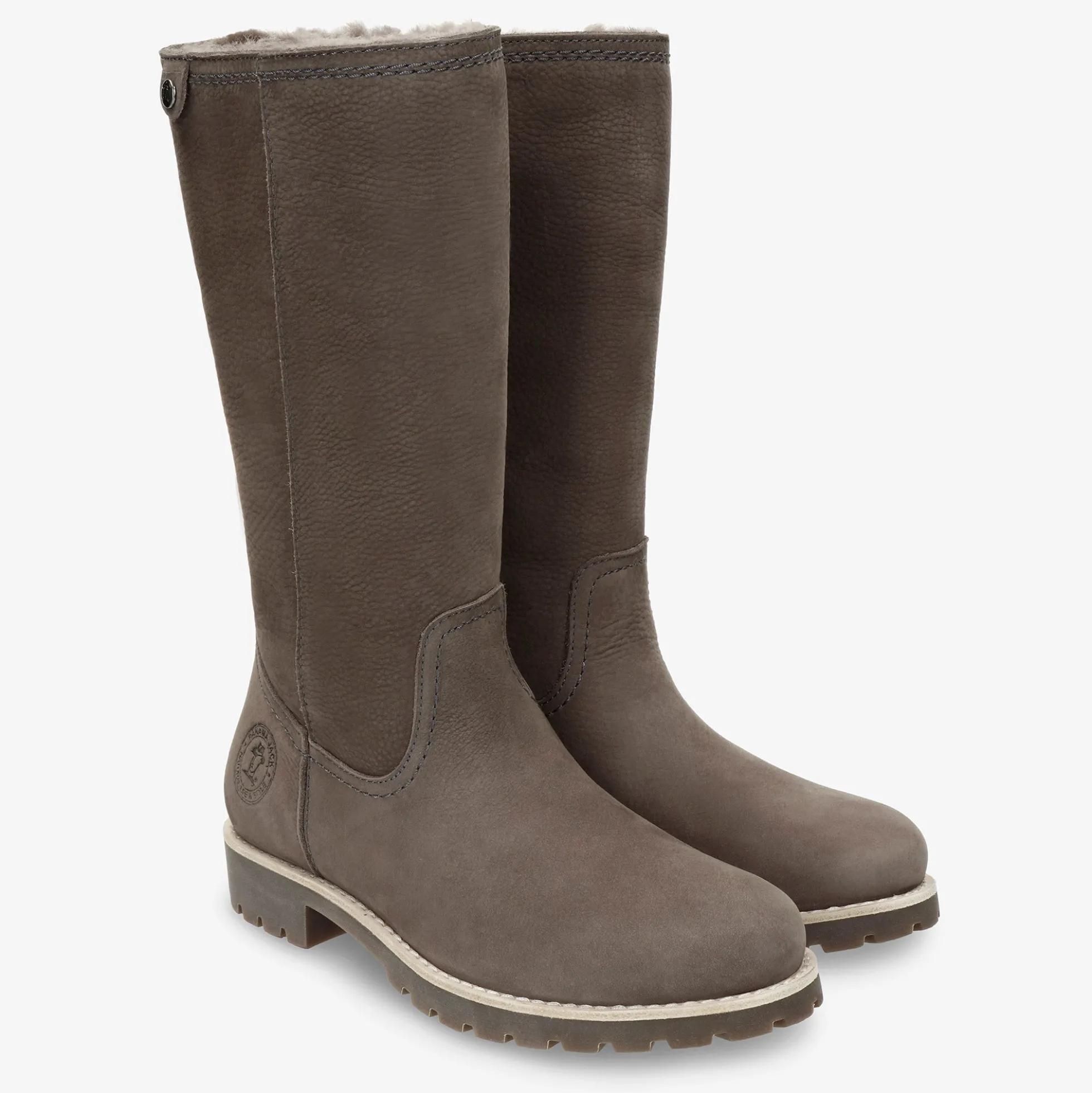 Bambina Igloo Botas de piel con forro interior de pelo natural.