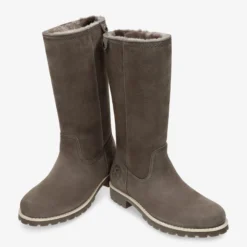Bambina Igloo Botas de piel con forro interior de pelo natural.