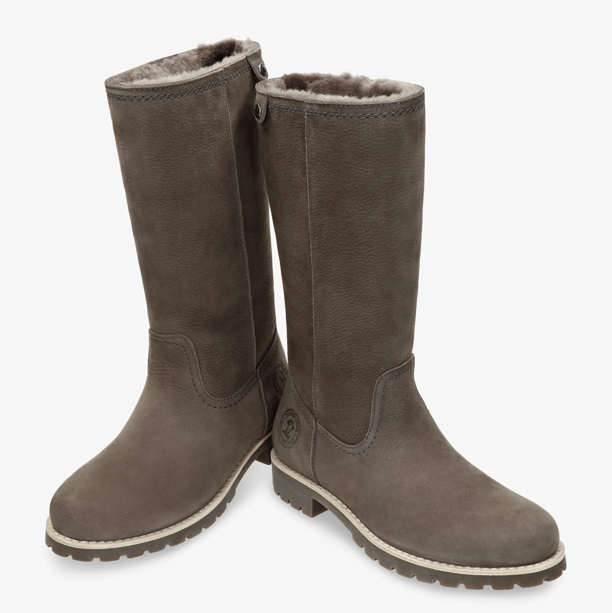 Bambina Igloo Botas de piel con forro interior de pelo natural.