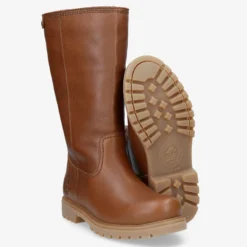 Bambina Igloo Botas de piel con forro interior de pelo natural.