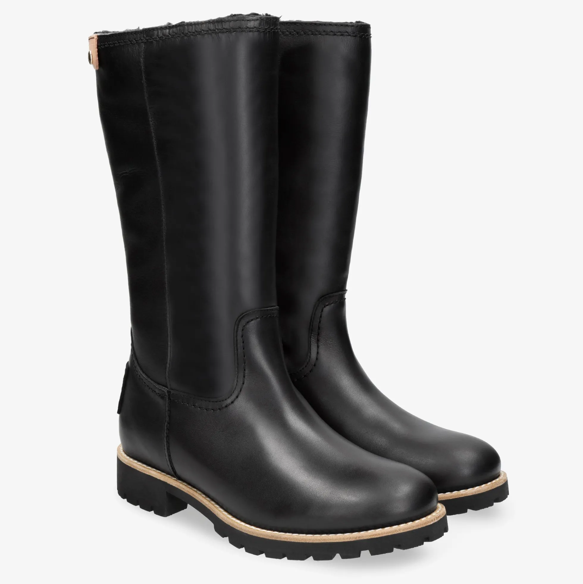 Bambina Igloo Trav Botas de piel con forro interior de pelo natural.