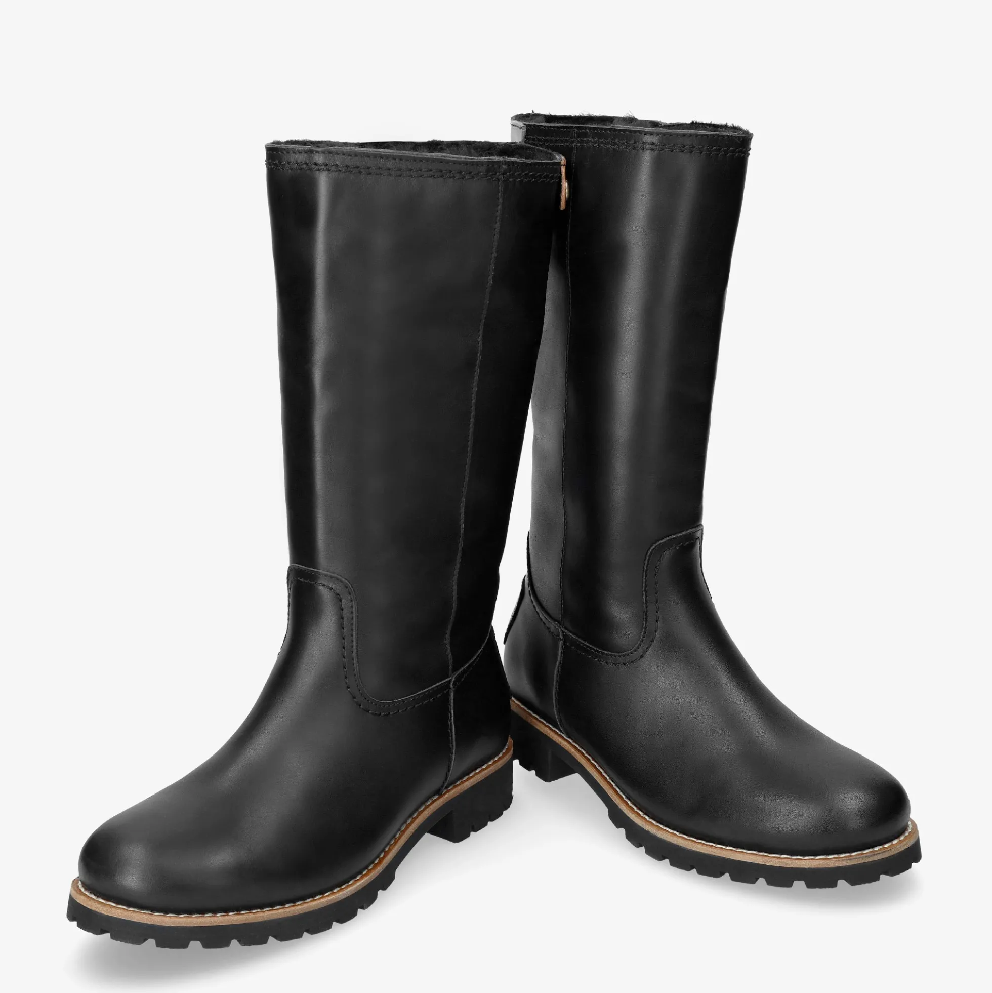 Bambina Igloo Trav Botas de piel con forro interior de pelo natural.