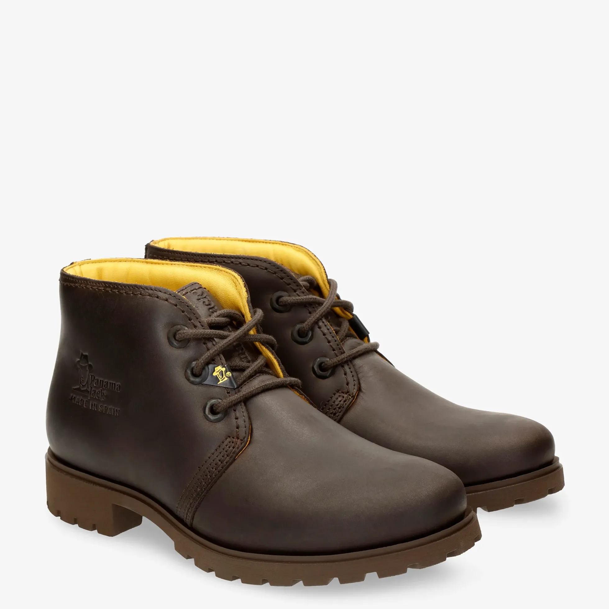Bota Panama Botín de piel con forro interior de piel.