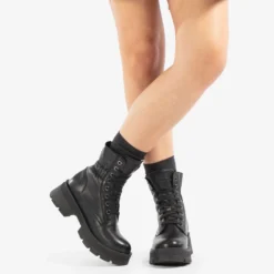 Clementine Botas de piel con forro interior de piel.