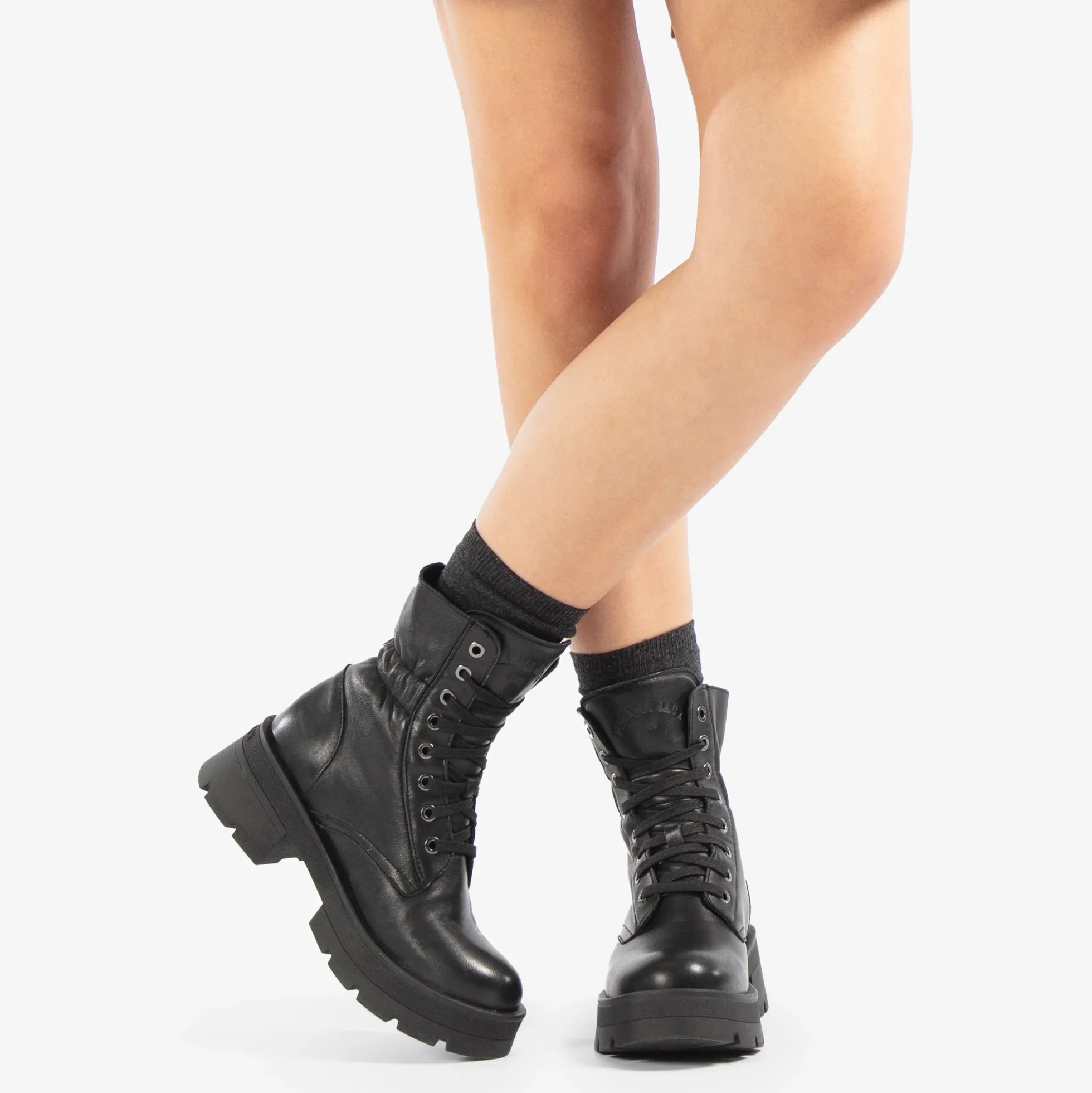 Clementine Botas de piel con forro interior de piel.