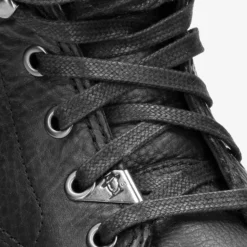 Cordón negro 125 Cm Cordones 125cm T77 negro para botines y botas de 6 ojales
