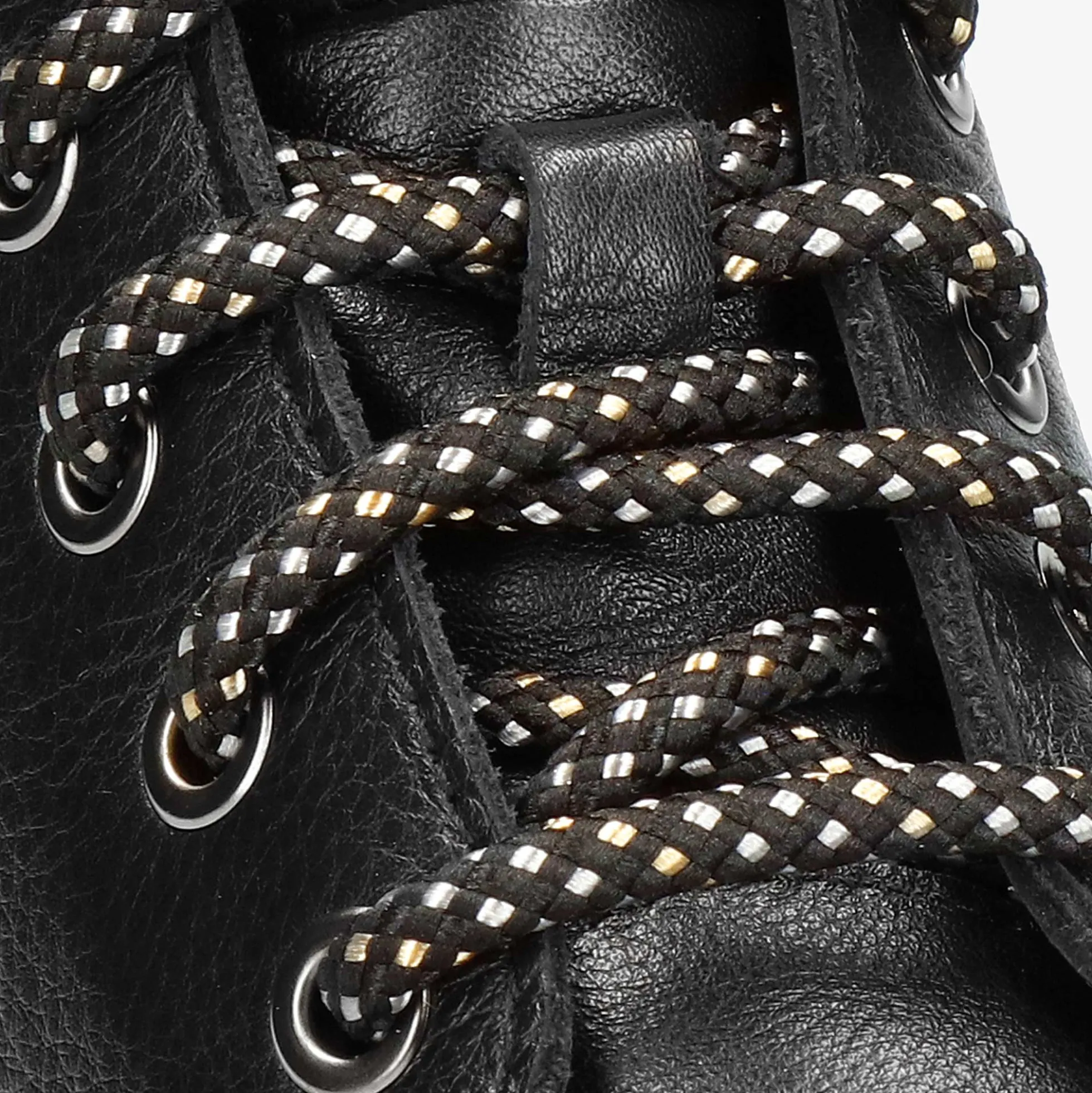 Cordones negro 165 Cm Cordones negros para botas de 7 ojales