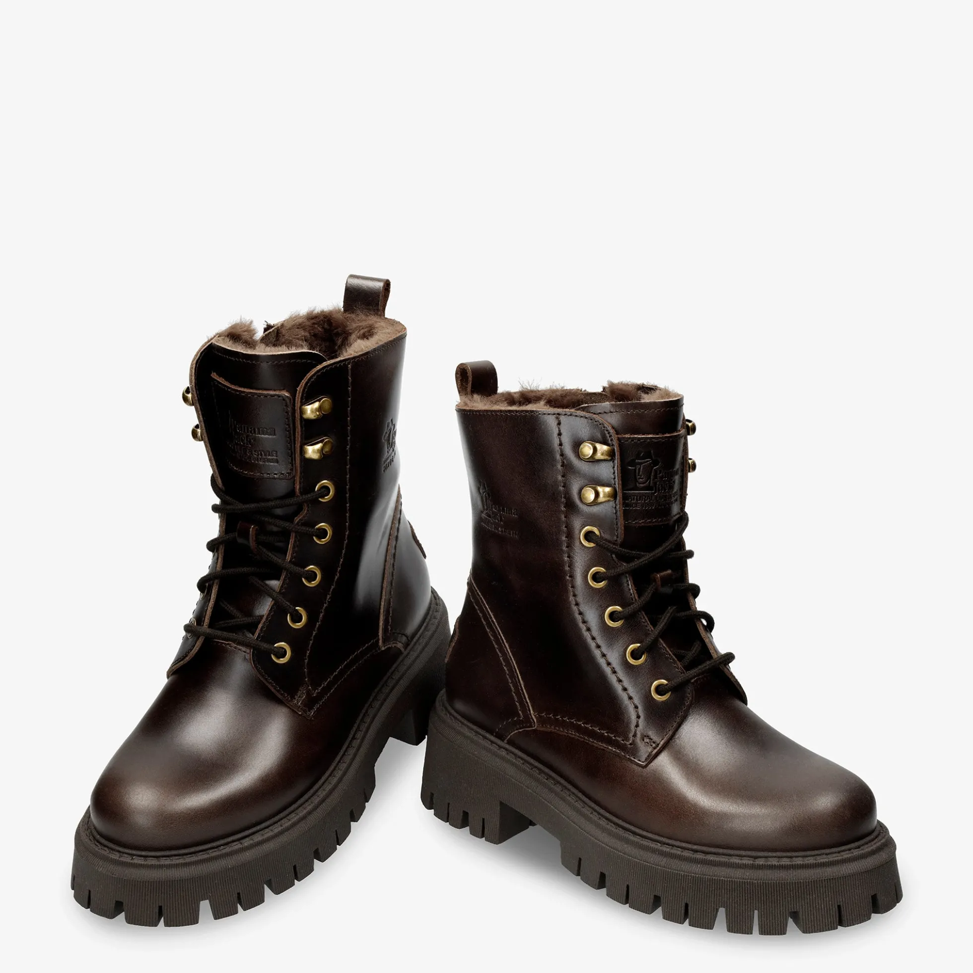 Farai Botas de piel con forro interior de pelo.