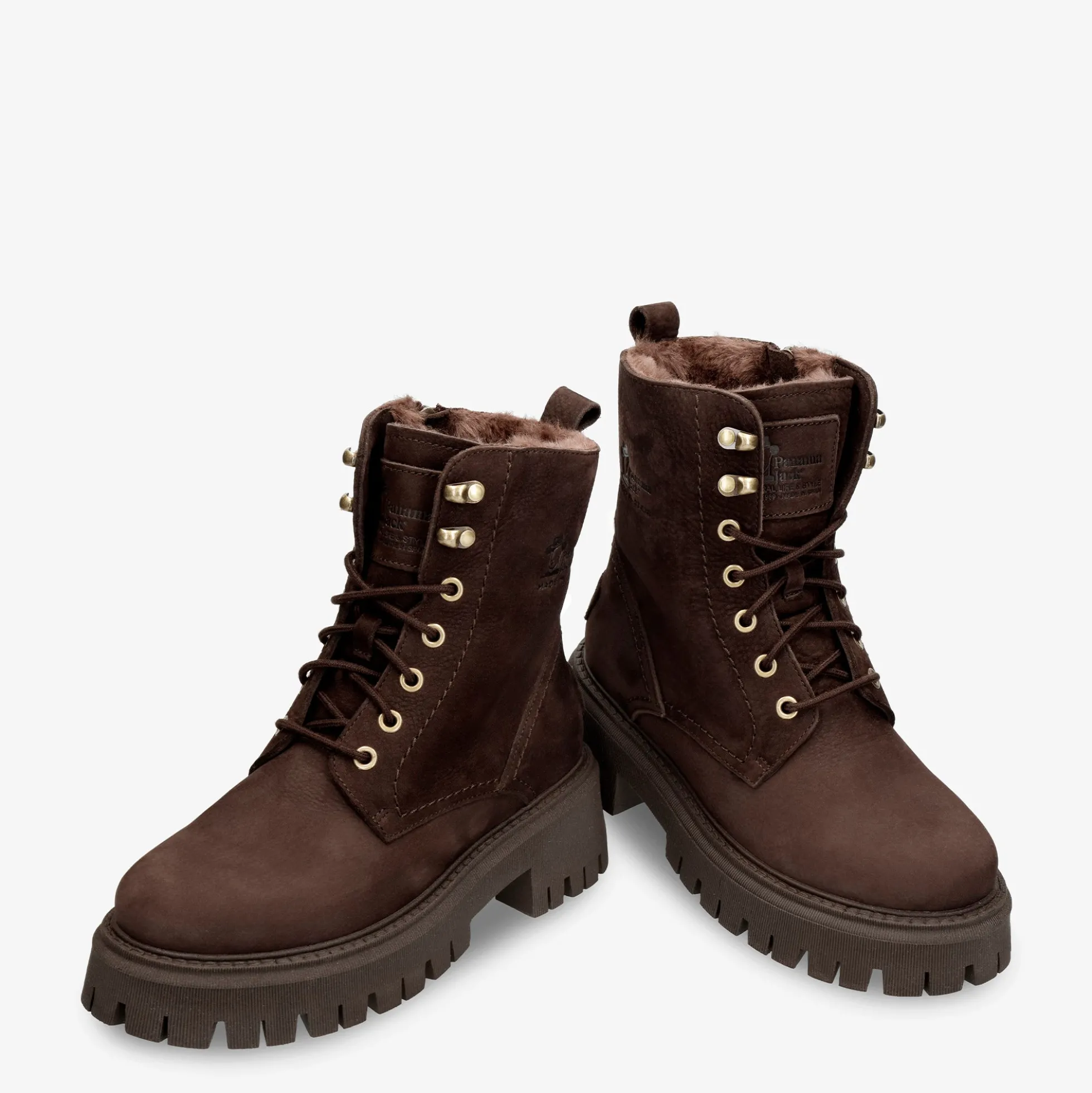 Farai Botas de piel con forro interior de pelo.