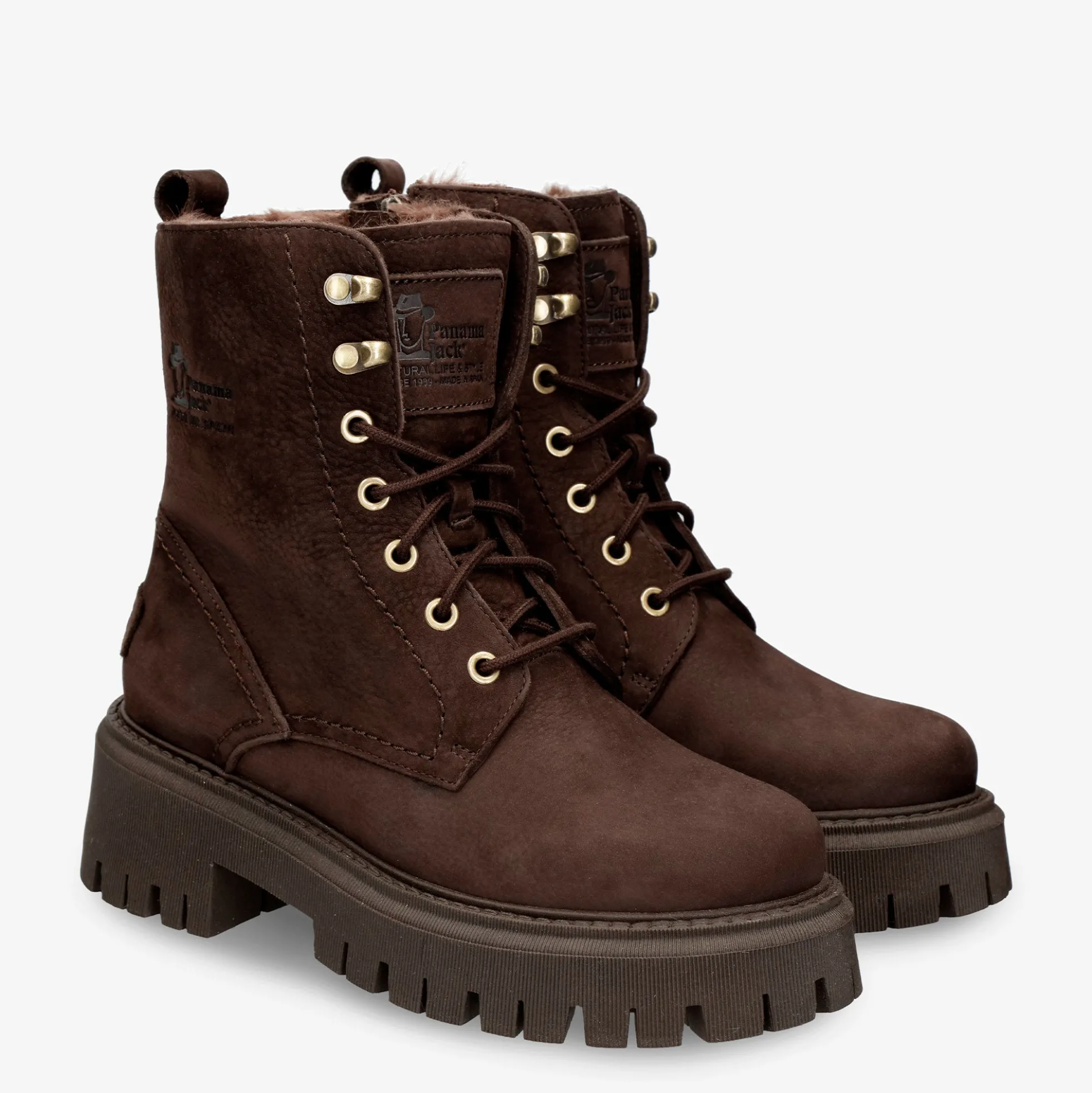 Farai Botas de piel con forro interior de pelo.