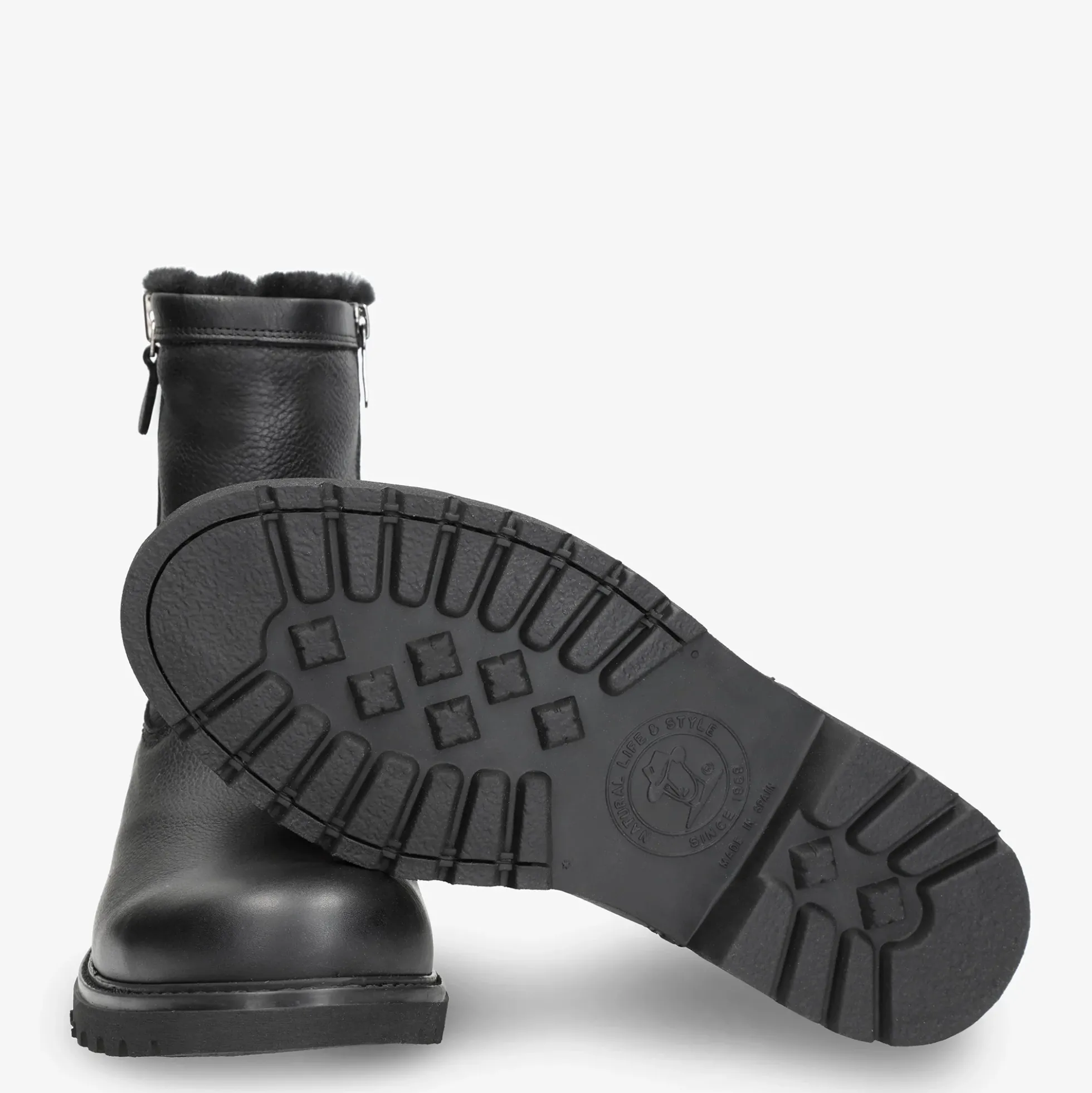 Faruk Igloo Botas de piel con forro interior de pelo natural.