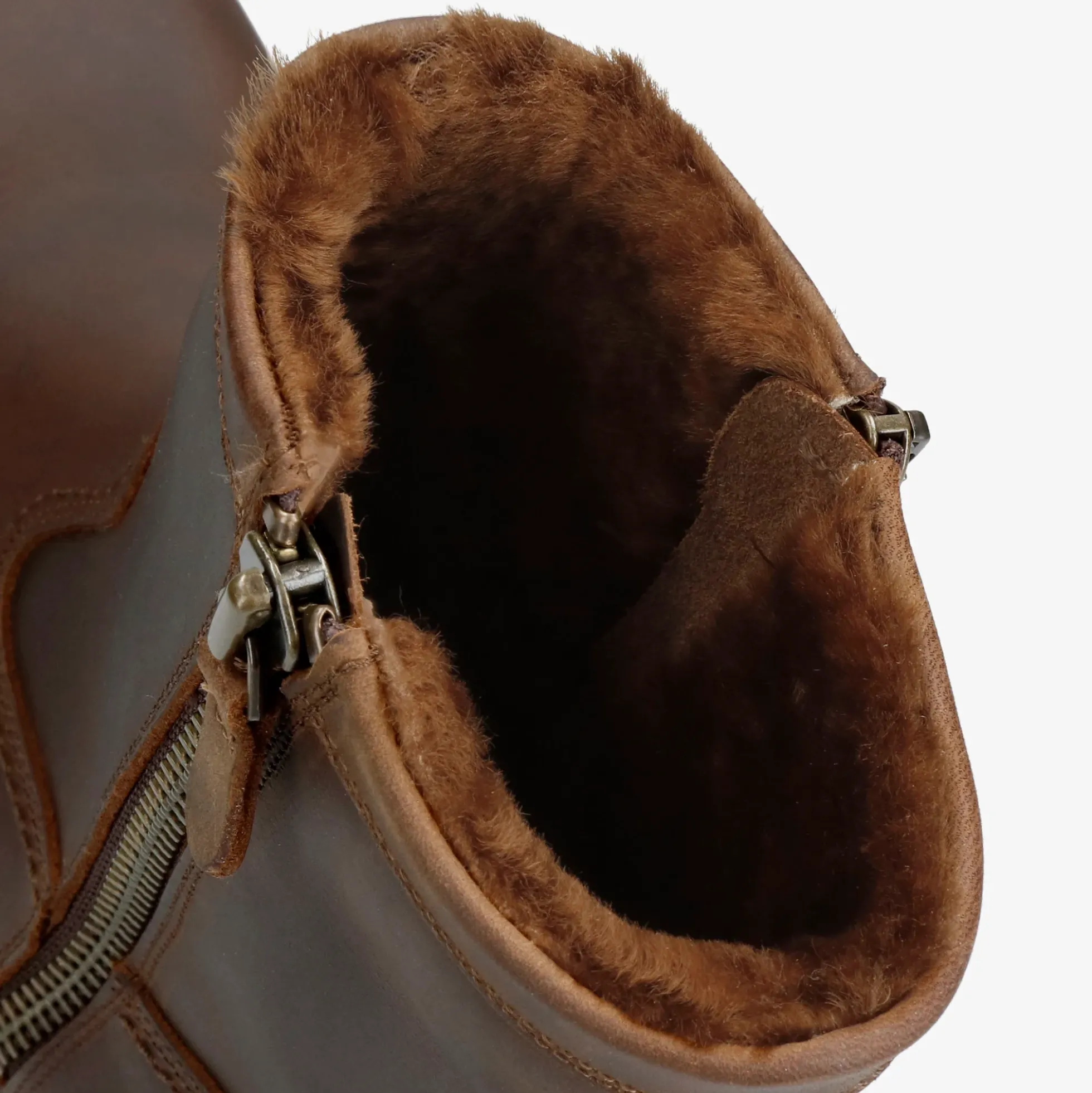 Faruk Igloo Botas de piel con forro interior de pelo natural.
