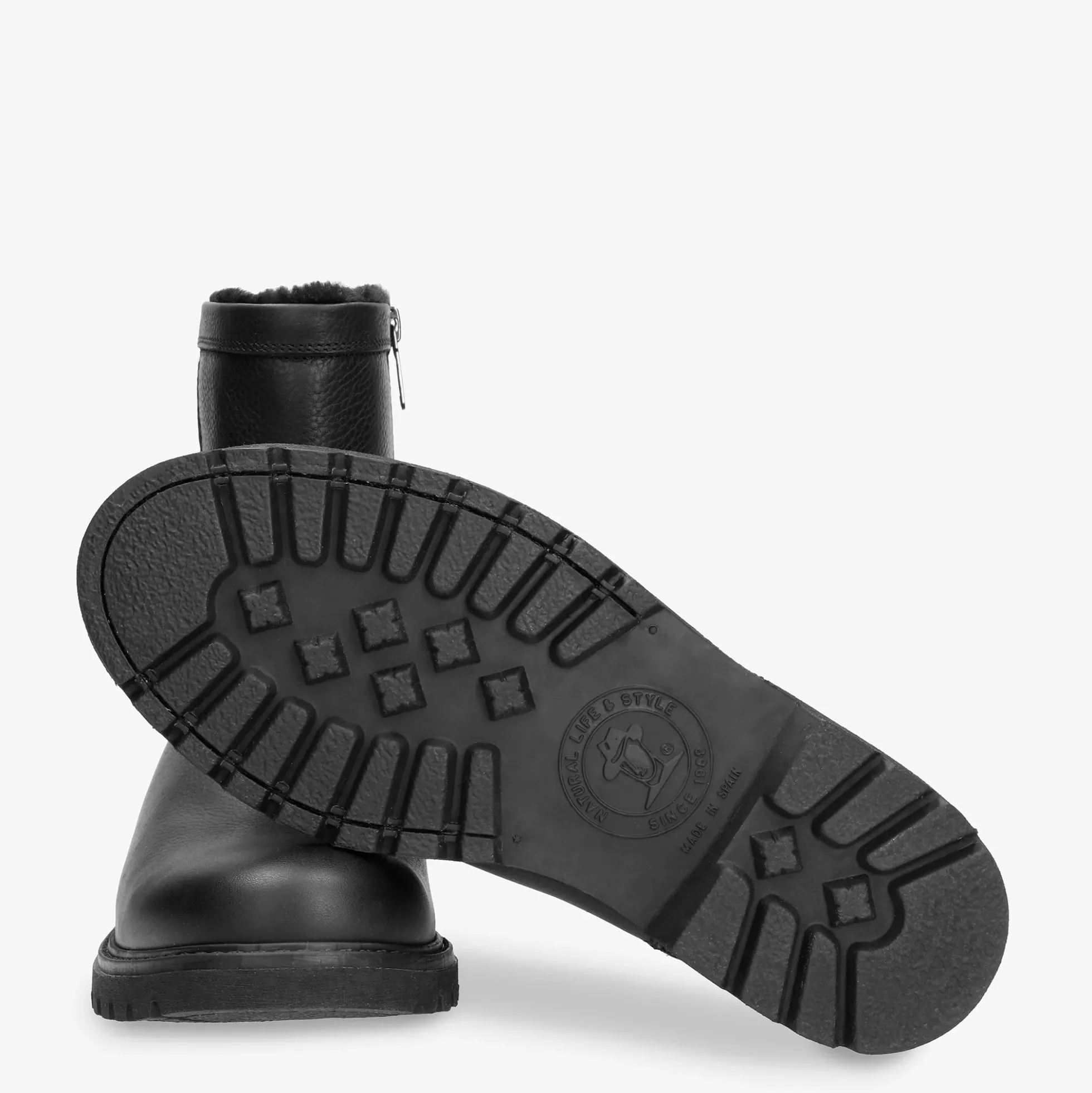 Fedro Botas de piel con forro interior de pelo.