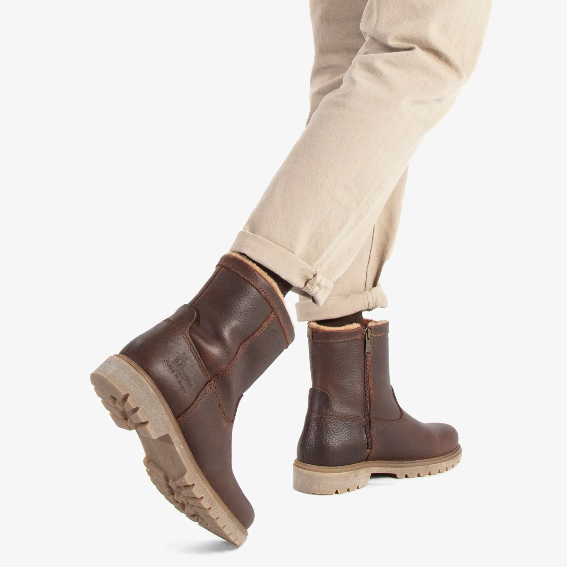 Fedro Botas de piel con forro interior de pelo.