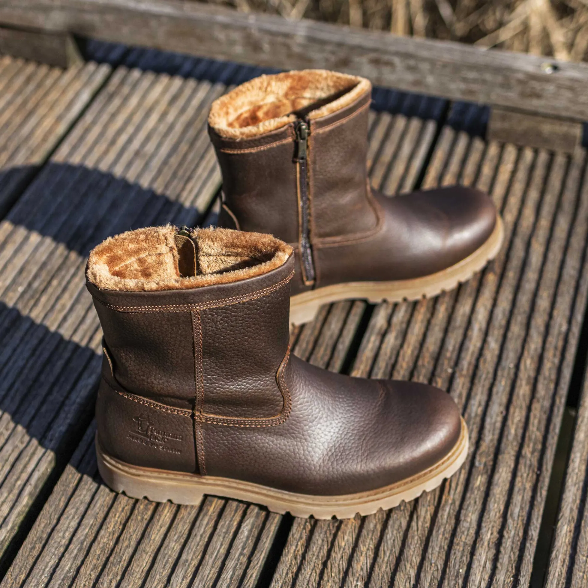 Fedro Botas de piel con forro interior de pelo.