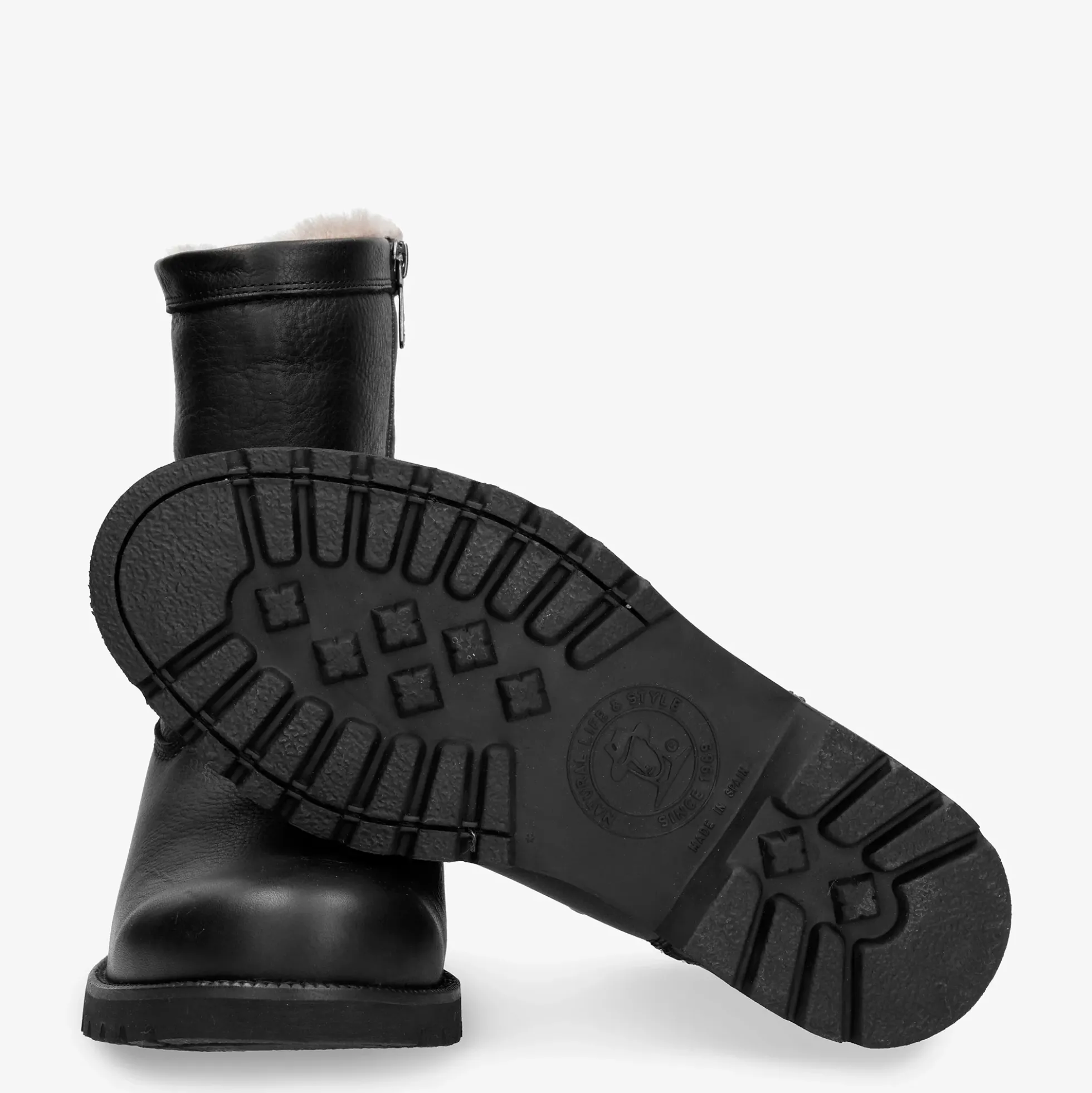 Fedro Igloo Botas de piel con forro interior de pelo natural.