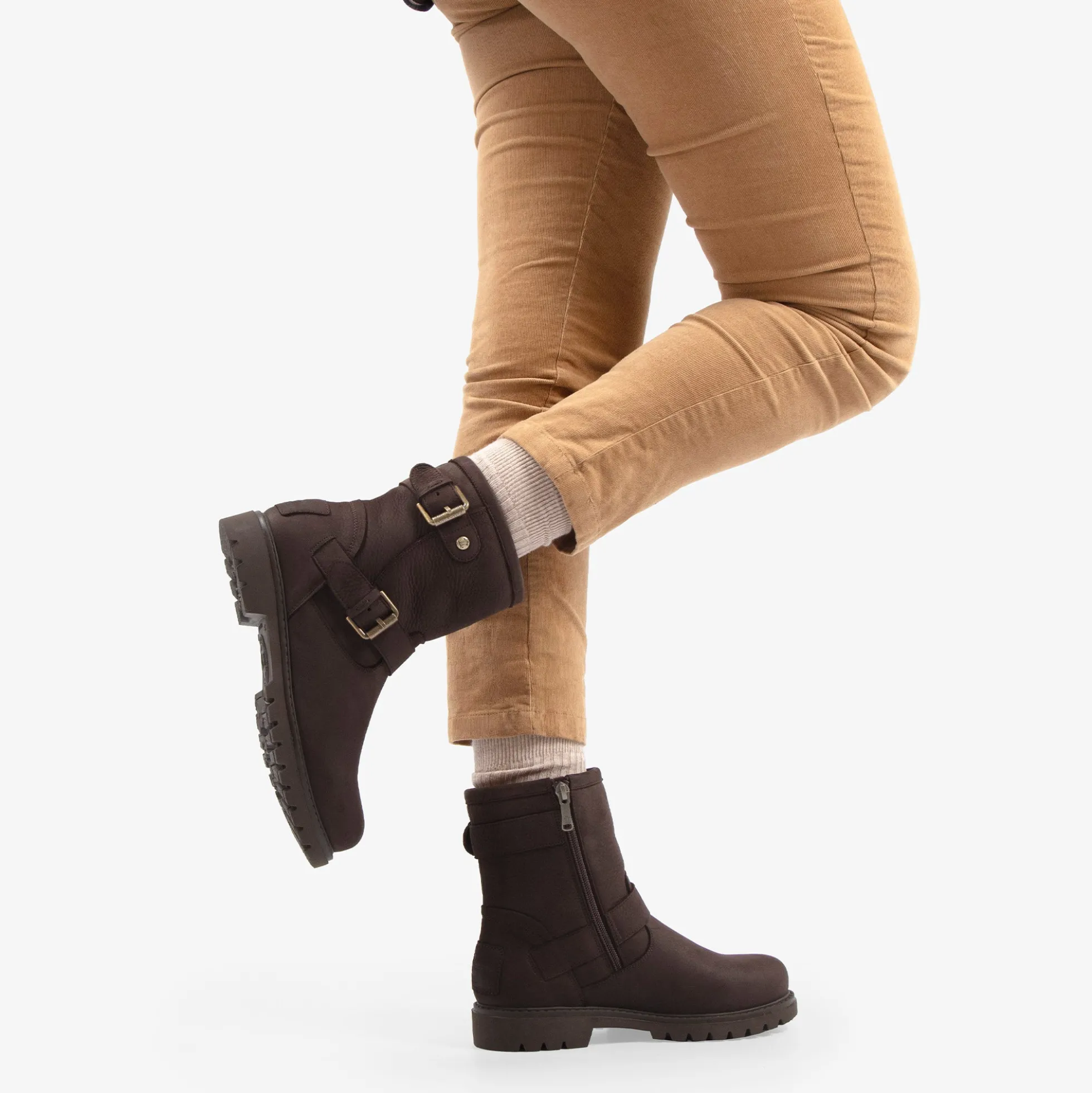 Felina Igloo Botas de piel con forro interior de pelo natural.