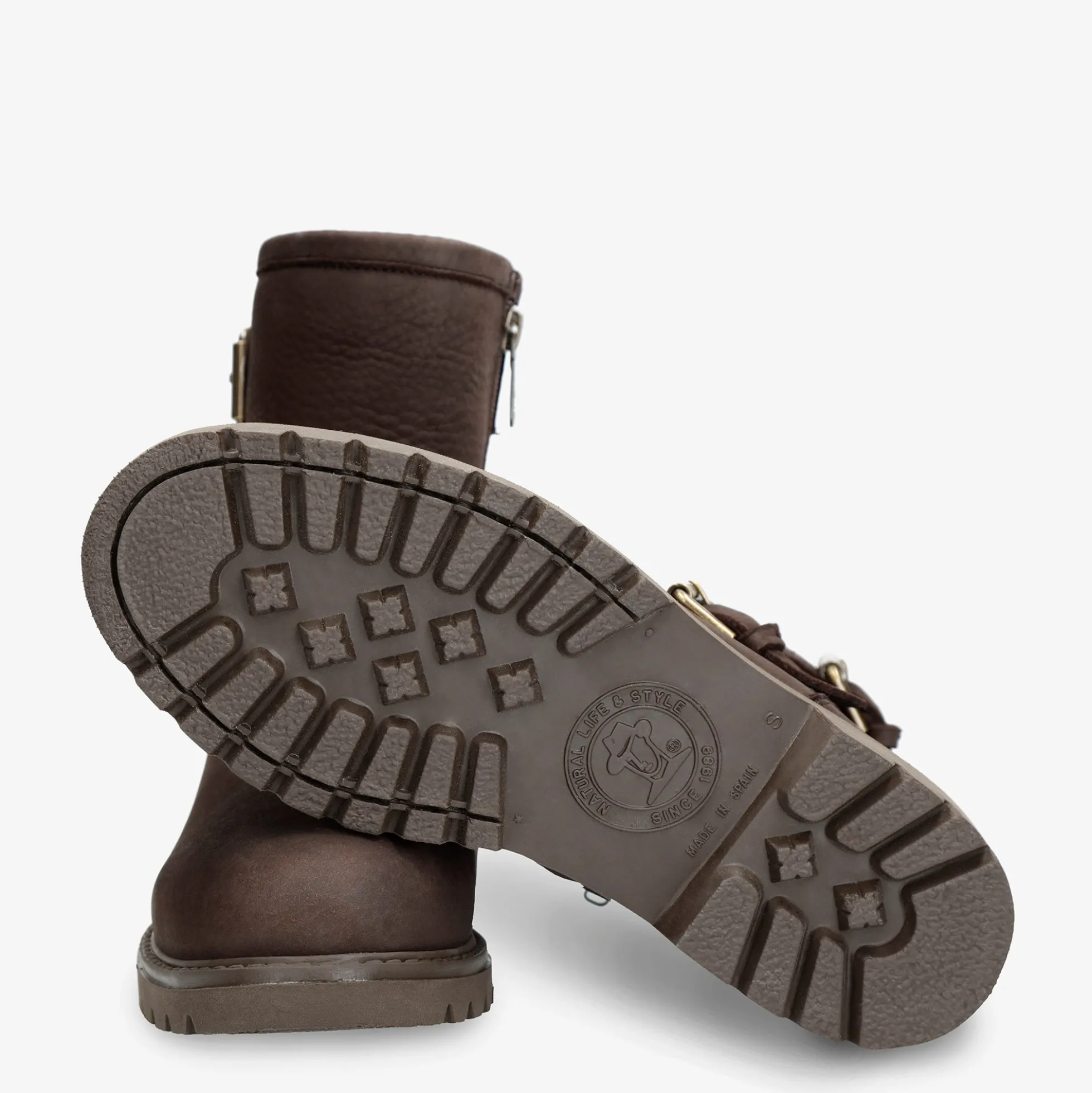 Felina Igloo Botas de piel con forro interior de pelo natural.