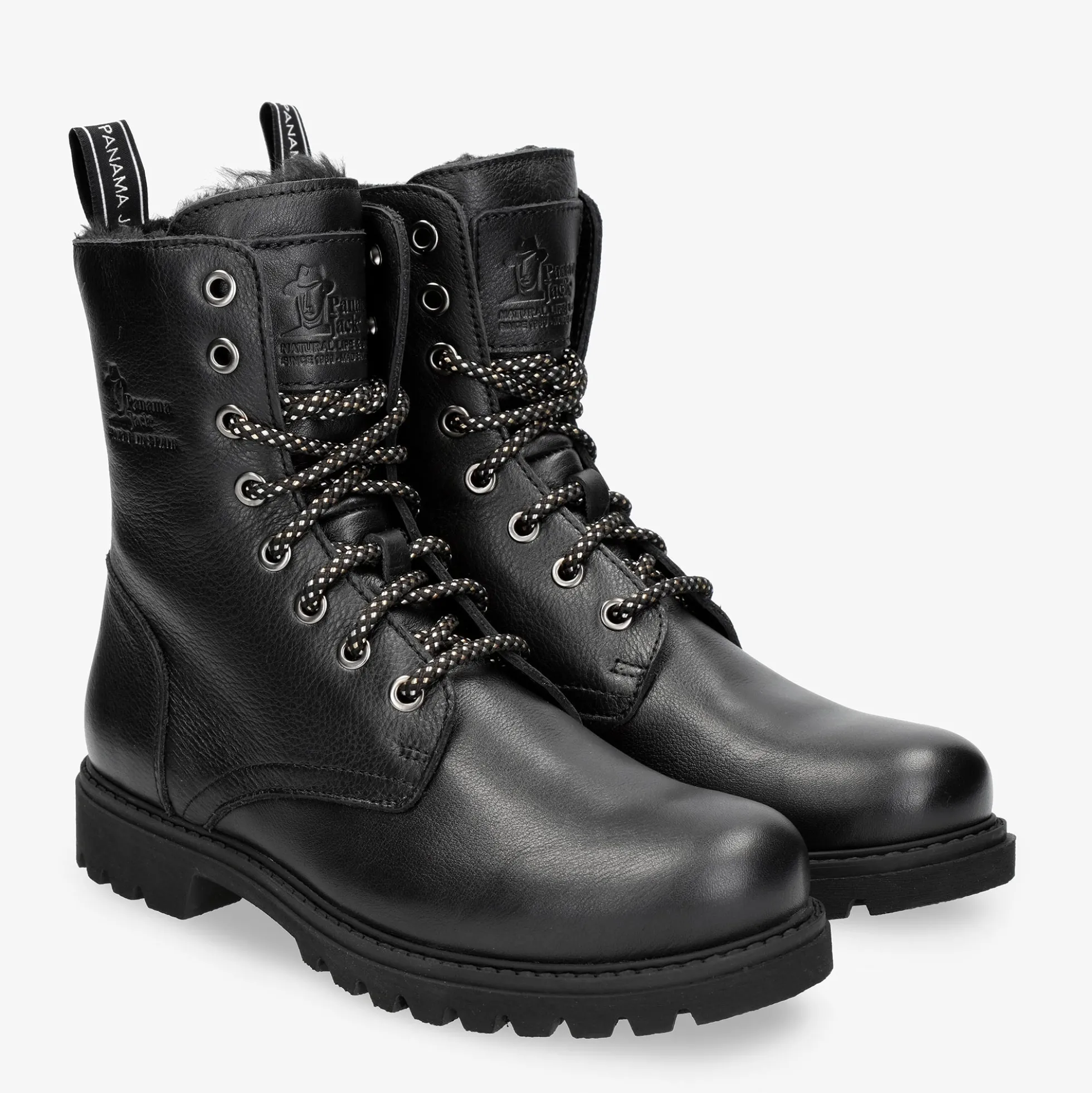 Frisia Botas de piel con forro interior de pelo.