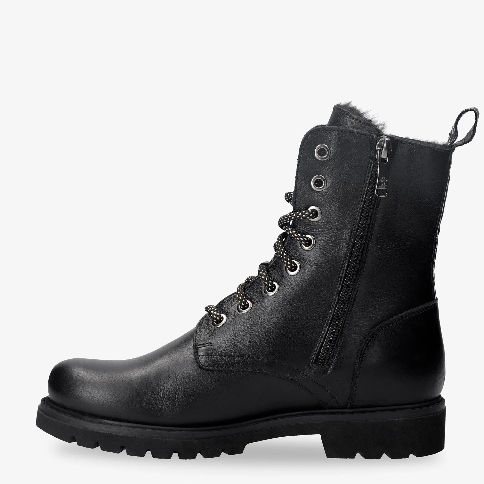 Frisia Botas de piel con forro interior de pelo.