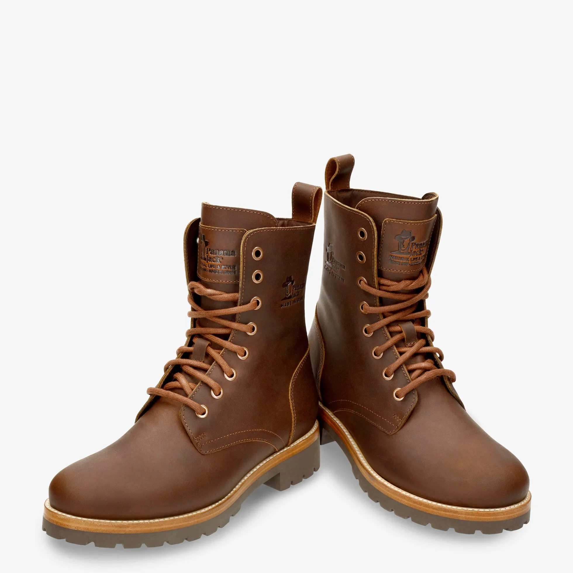 Frisia Botas de piel con forro interior de piel.