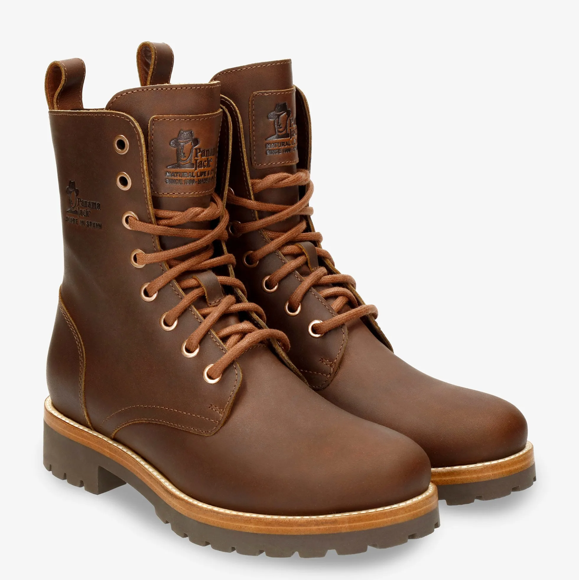 Frisia Botas de piel con forro interior de piel.