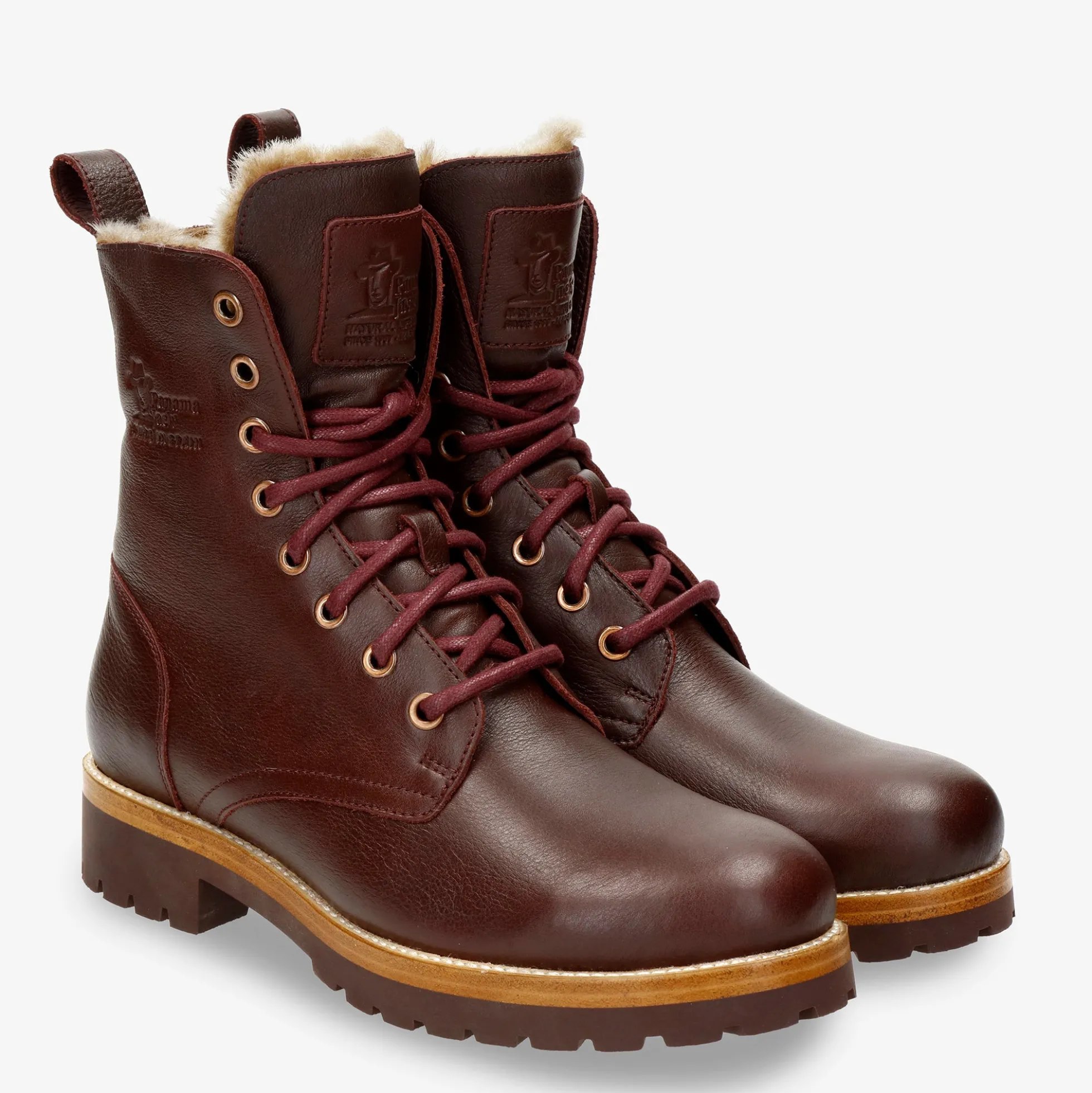 Frisia Botas de piel con forro interior de pelo.