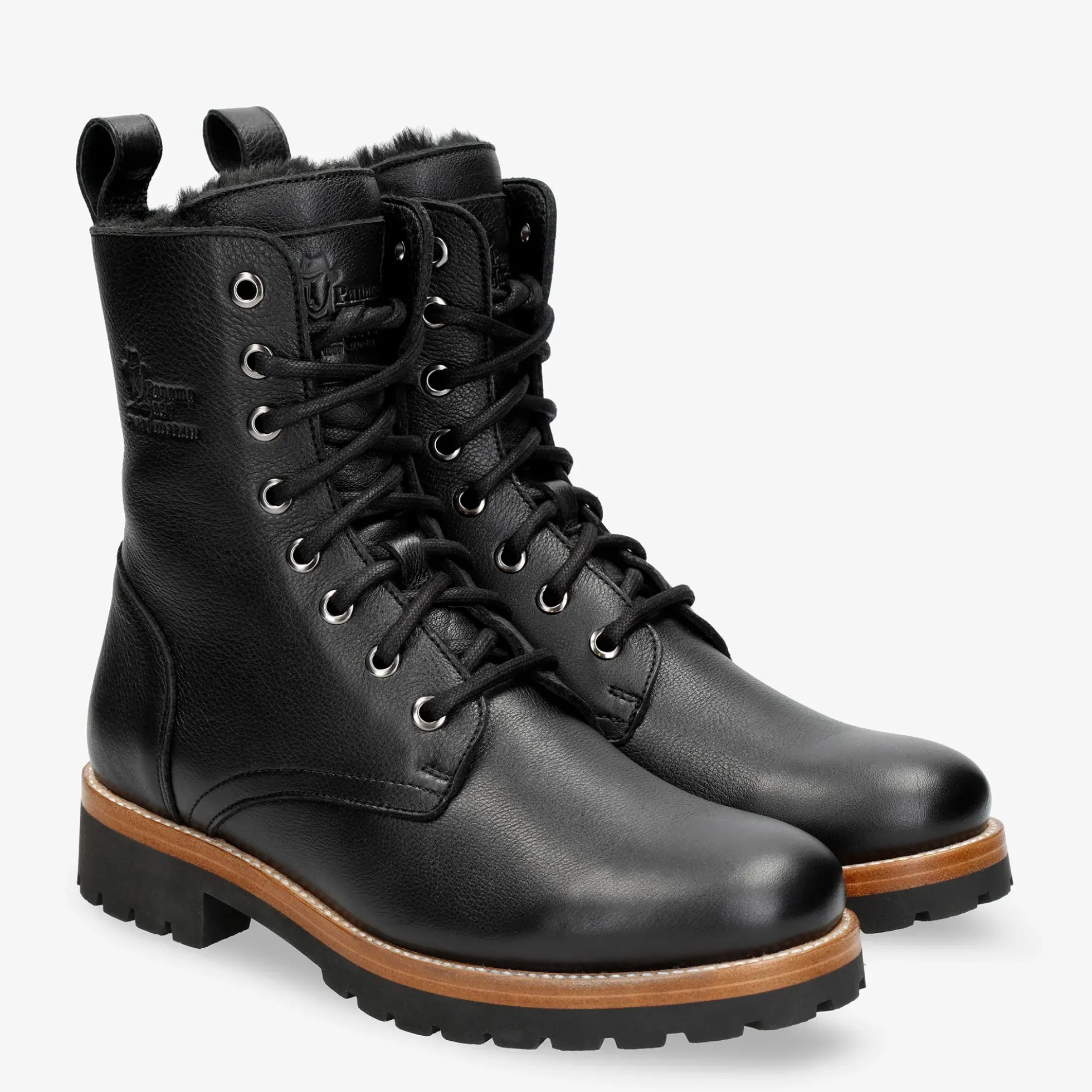 Frisia Botas de piel con forro interior de pelo.