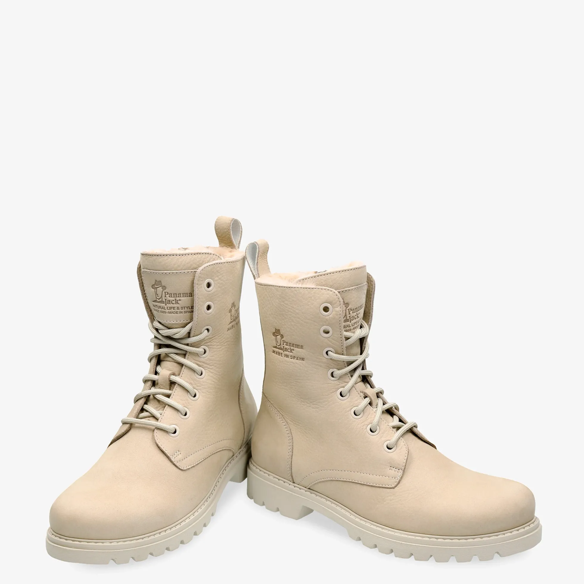 Frisia Botas de piel con forro interior de pelo.