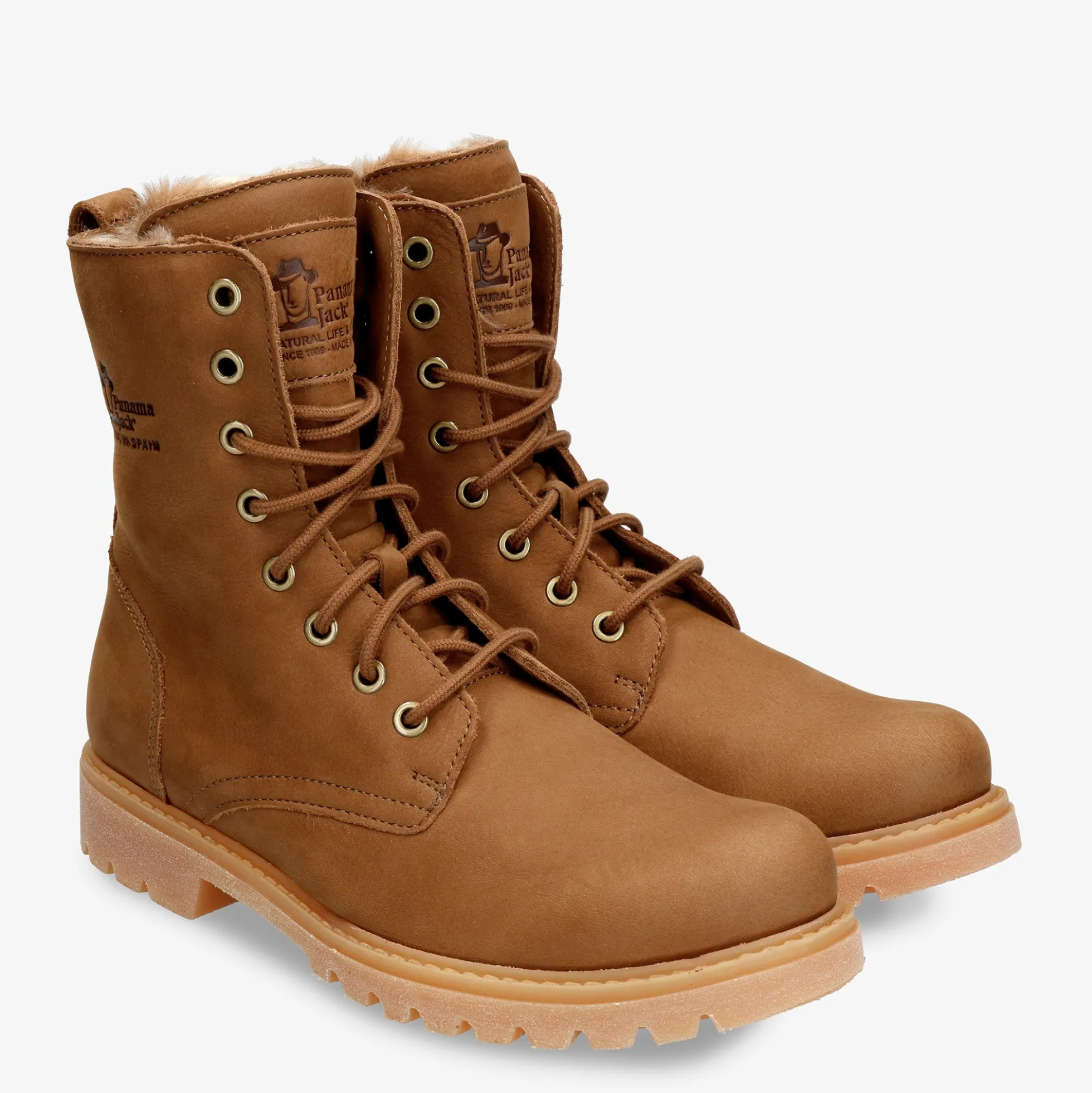 Frisia Botas de piel con forro interior de pelo.
