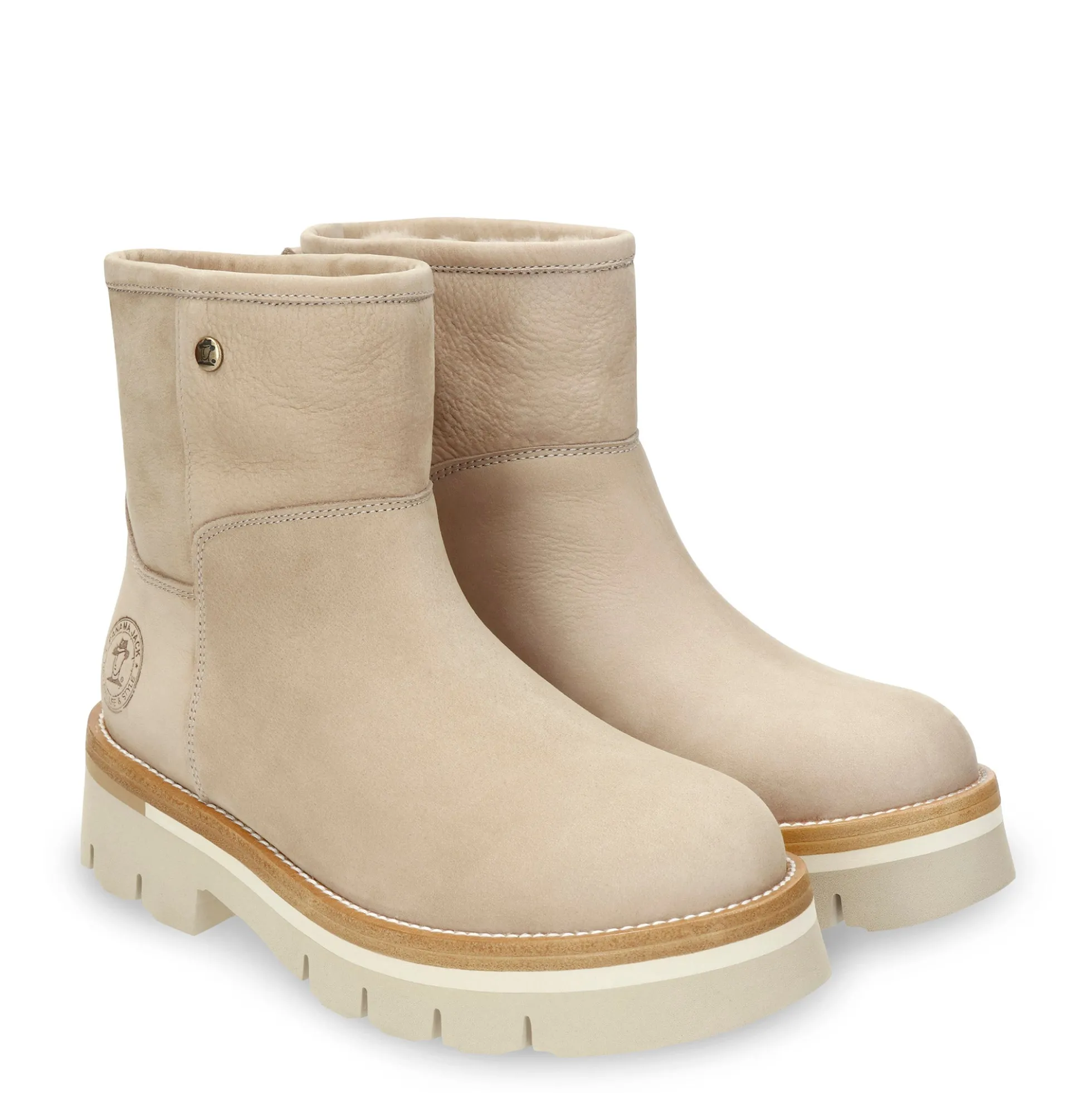Laia Botas de piel con forro interior de pelo.