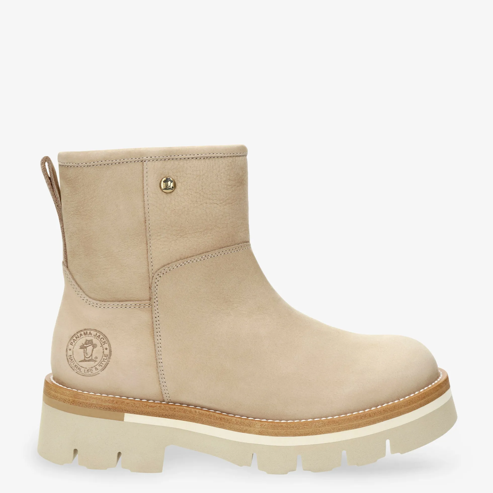 Laia Botas de piel con forro interior de pelo.