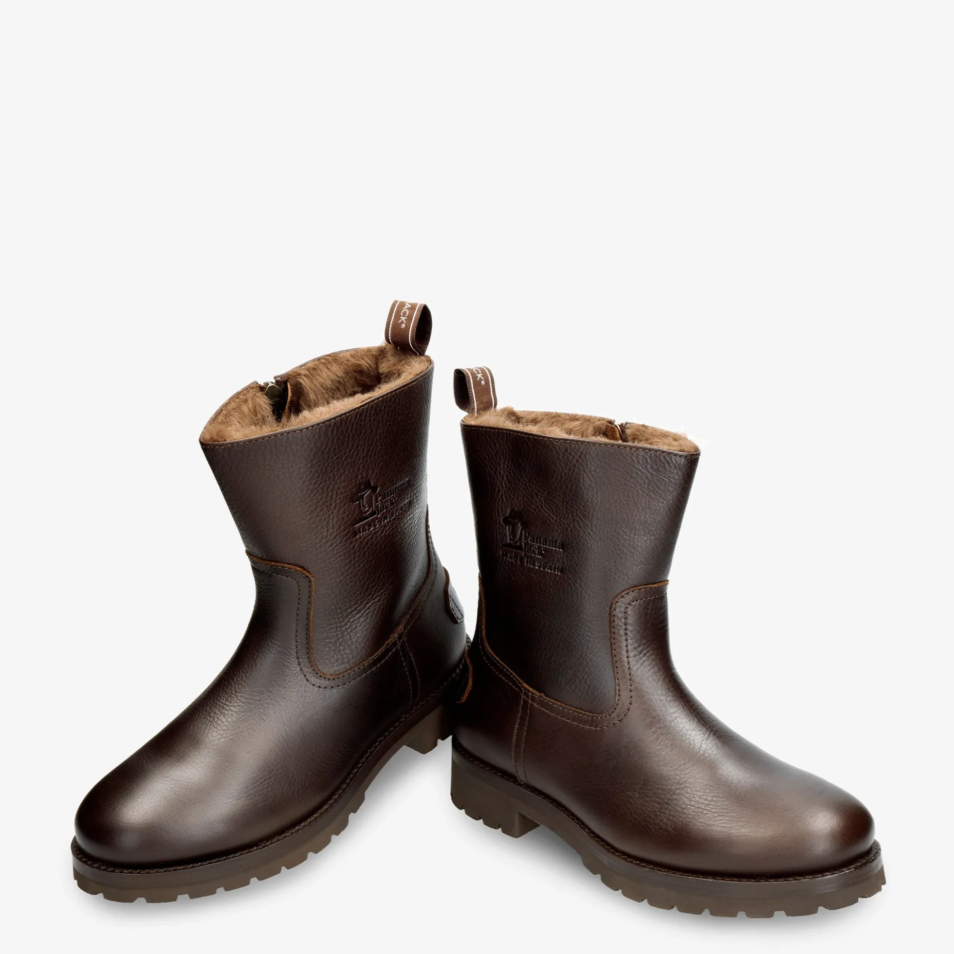 Monovar Botas de piel con forro interior de pelo.