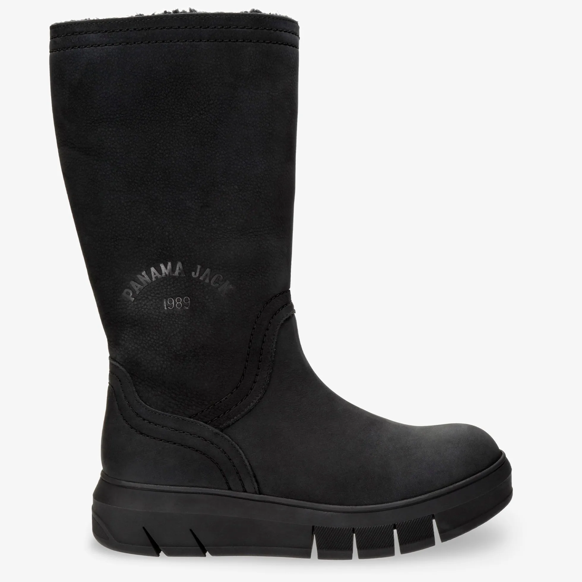 Neck Botas de piel con forro interior de pelo.