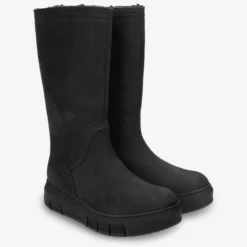 Neck Botas de piel con forro interior de pelo.
