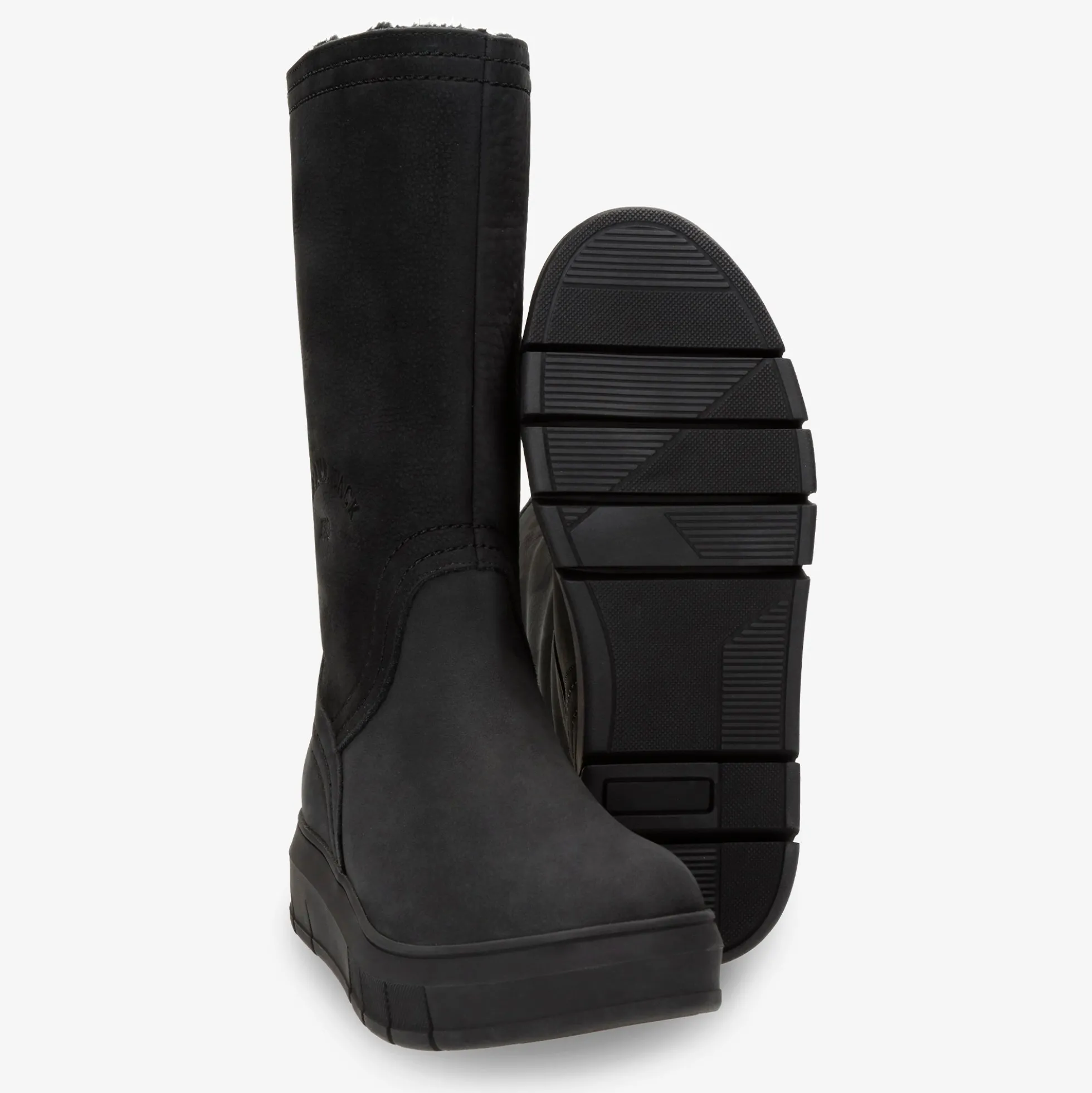Neck Botas de piel con forro interior de pelo.