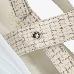 Noor Plaid Sandalias de piel con forro interior de piel.