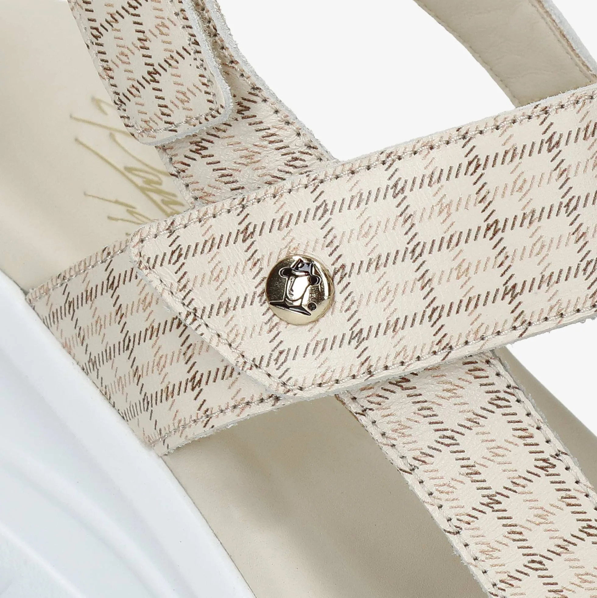 Noor Plaid Sandalias de piel con forro interior de piel.